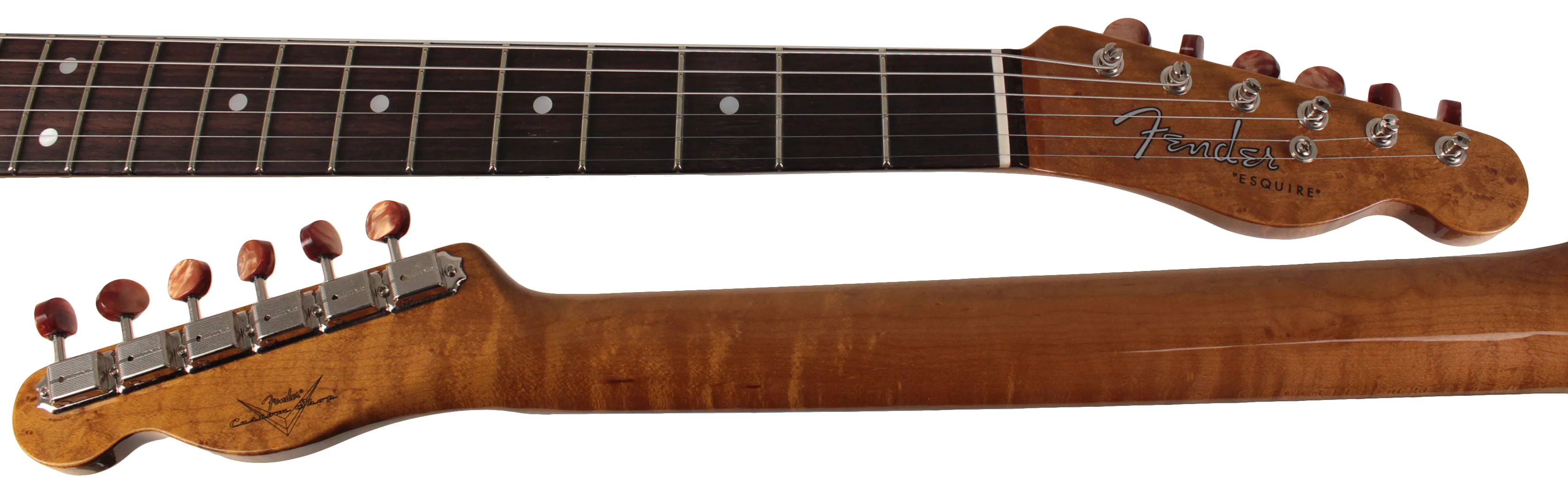 Fender Custom Shop Artisan Buckeye Burl Double Esquire Guitar, Aged Natural - Image 8