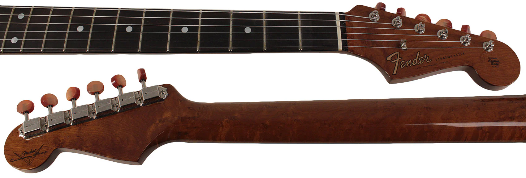 Fender Custom Shop Artisan Stratocaster, Thinline Roasted Ash Body, 4A Figured Koa Top - Image 8