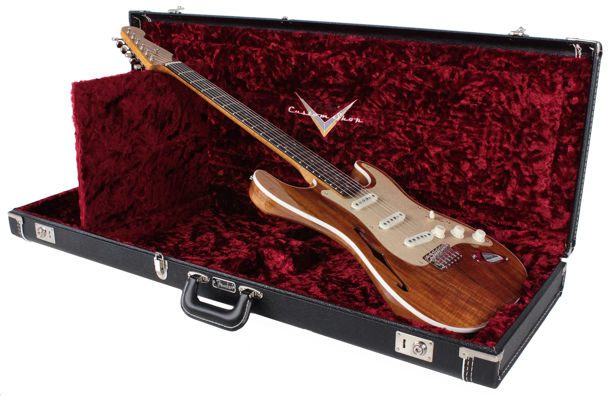 Fender Custom Shop Artisan Thinline Koa Strat, NOS - Image 10