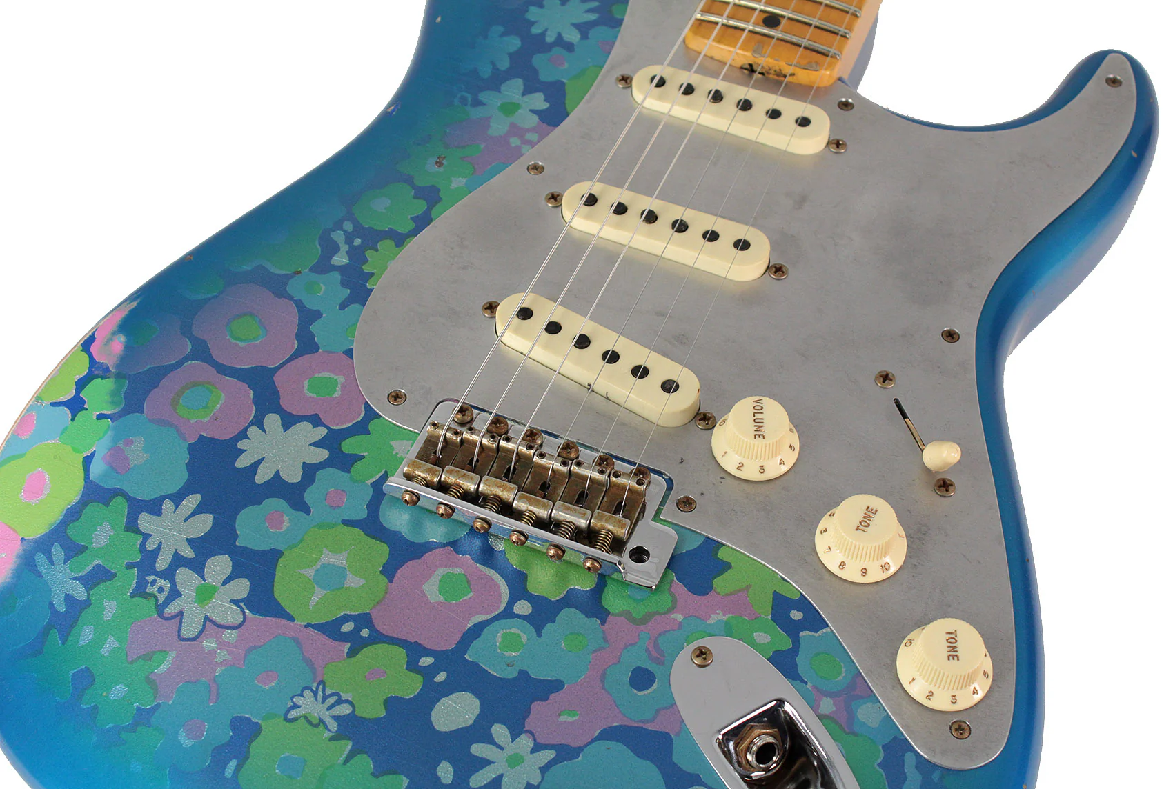 Fender Custom Shop El Diablo Stratocaster, Relic, Aged Blue Flower - Image 3