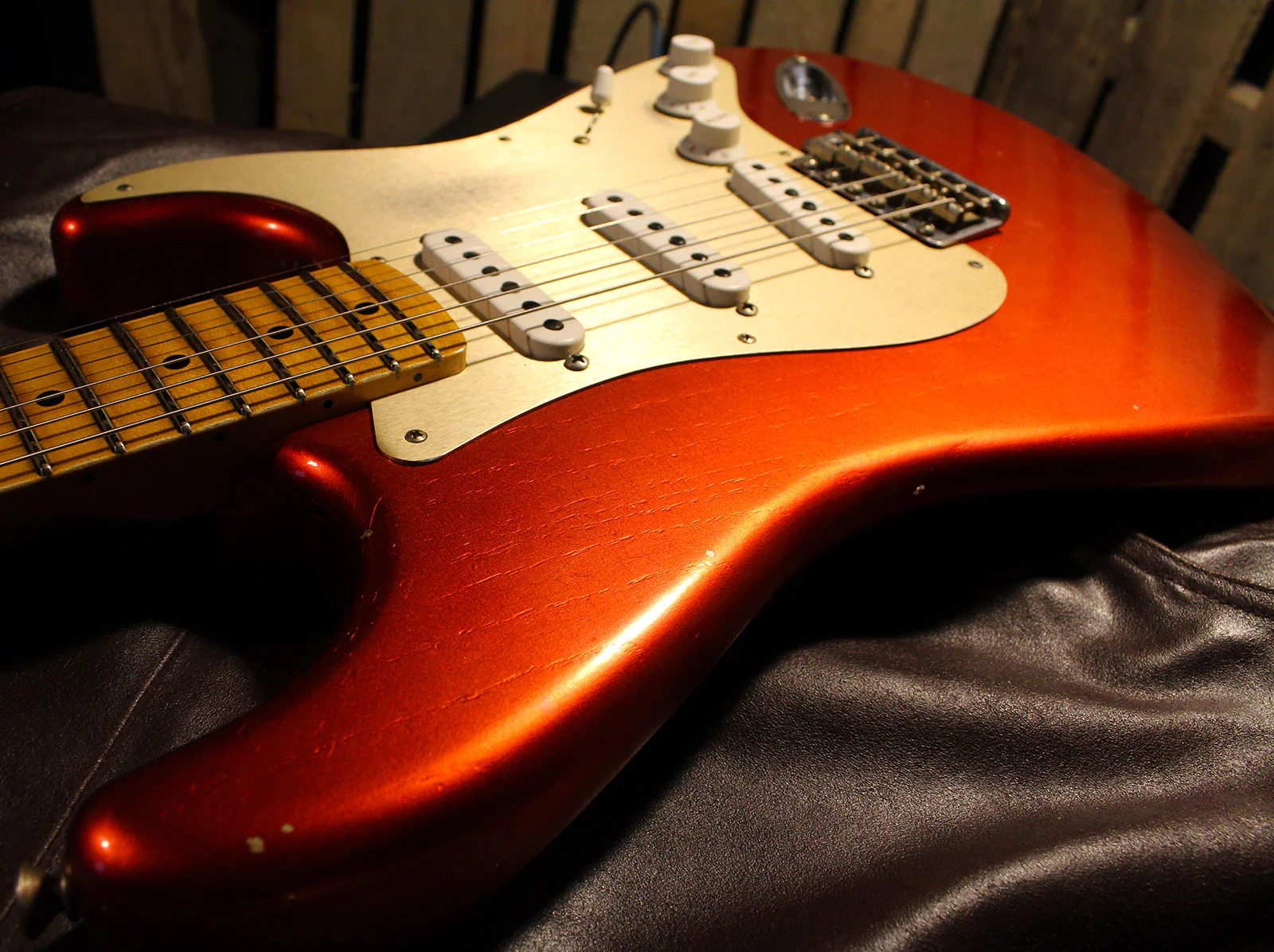 Fender Custom Shop Limited '55 Dual-Mag Strat Journeyman Relic, Aged Candy Apple Red - Image 15