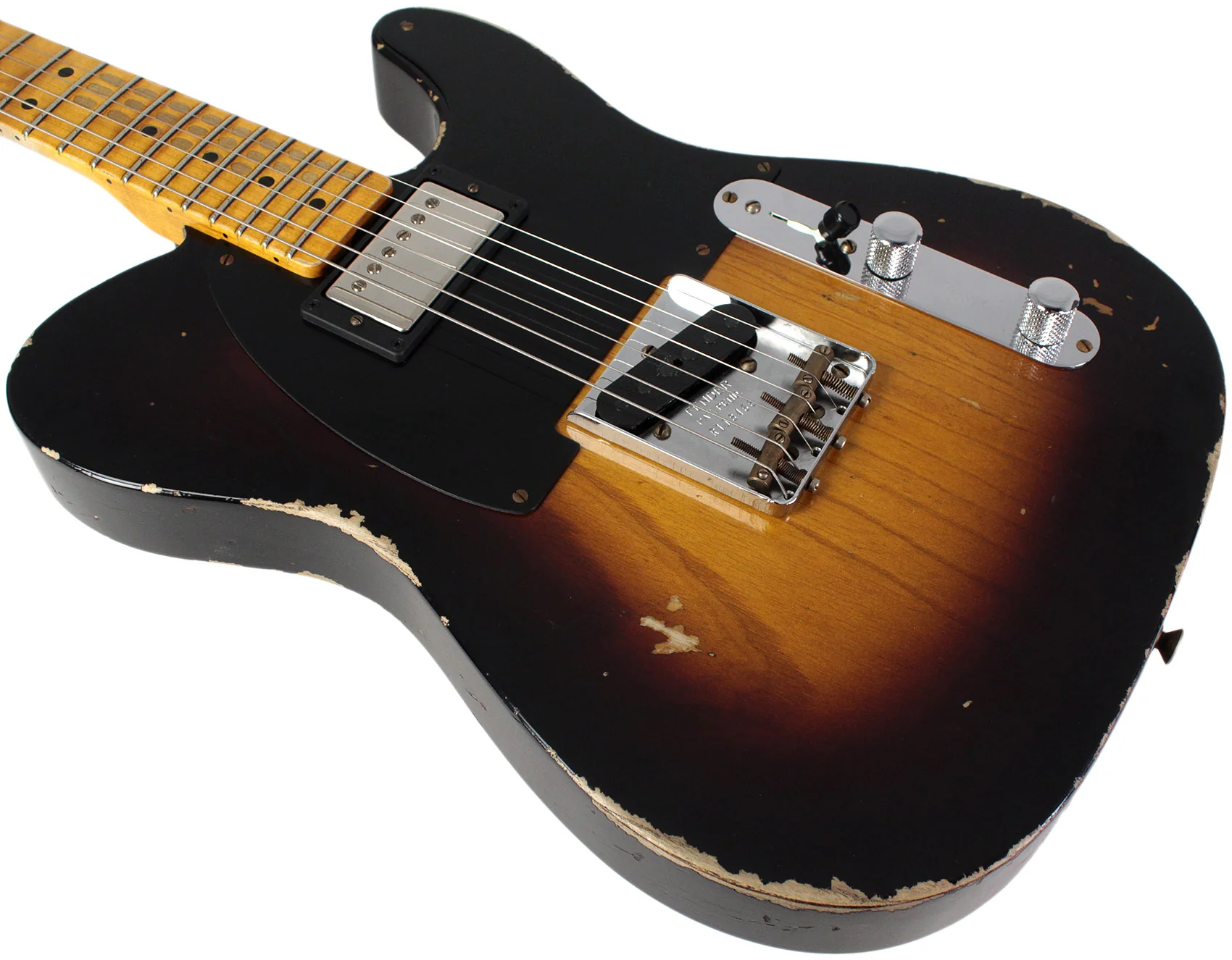Fender Custom Shop Limited 1951 Hs Telecaster Heavy Relic, Wide Fade 2 Color Sunburst - Image 4