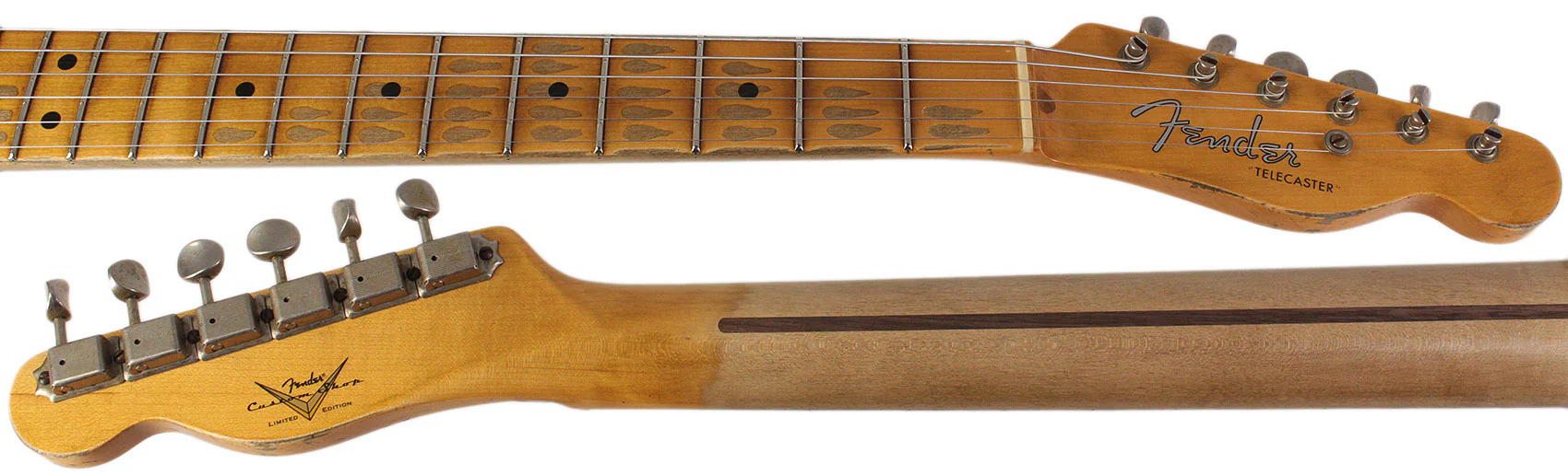 Fender Custom Shop Limited 1951 Hs Telecaster Heavy Relic, Wide Fade 2 Color Sunburst - Image 8