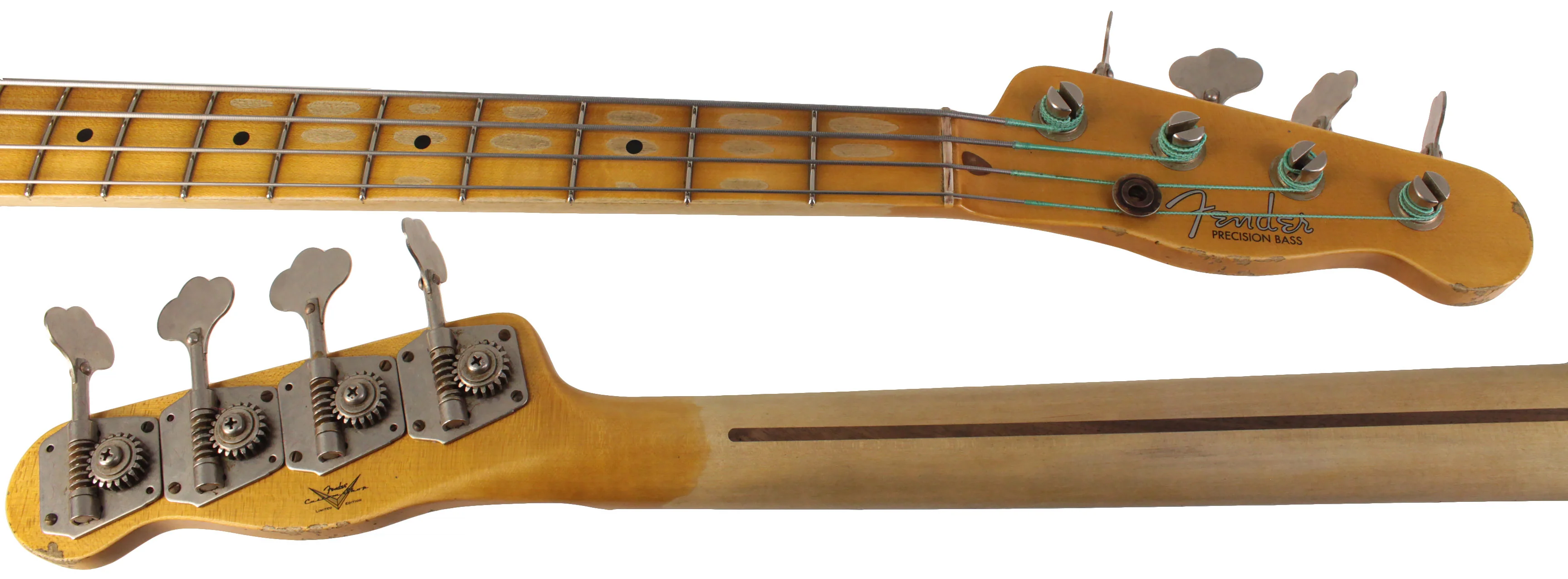 Fender Custom Shop Limited 1951 Precision Bass Heavy Relic, Aged Black - Image 8