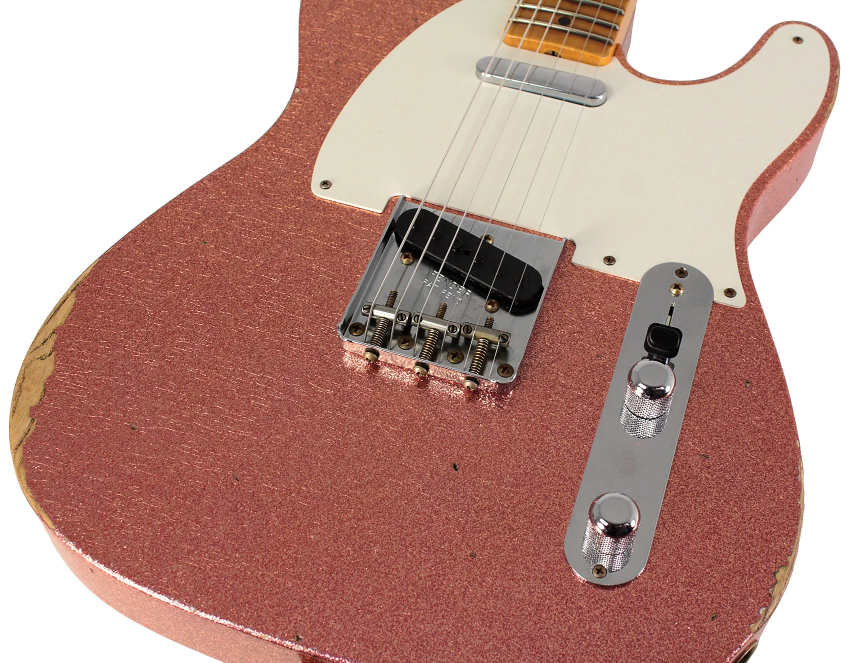 Fender Custom Shop Limited 1955 Telecaster, Relic, Aged Champagne Sparkle - Image 3