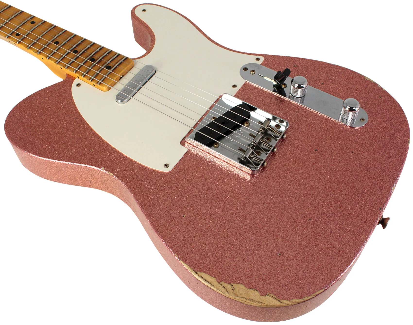 Fender Custom Shop Limited 1955 Telecaster, Relic, Aged Champagne Sparkle - Image 4