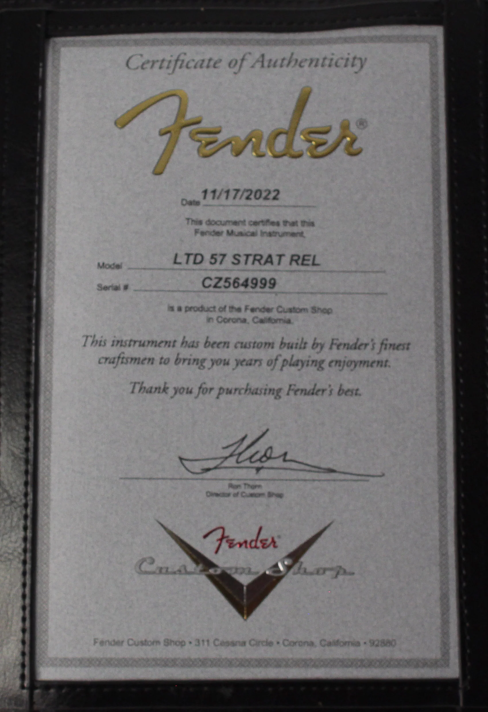 Fender Custom Shop Limited 1957 Stratocaster, Relic, Tahitian Coral - Image 10