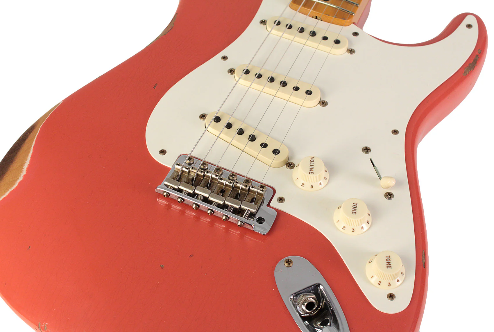 Fender Custom Shop Limited 1957 Stratocaster, Relic, Tahitian Coral - Image 3