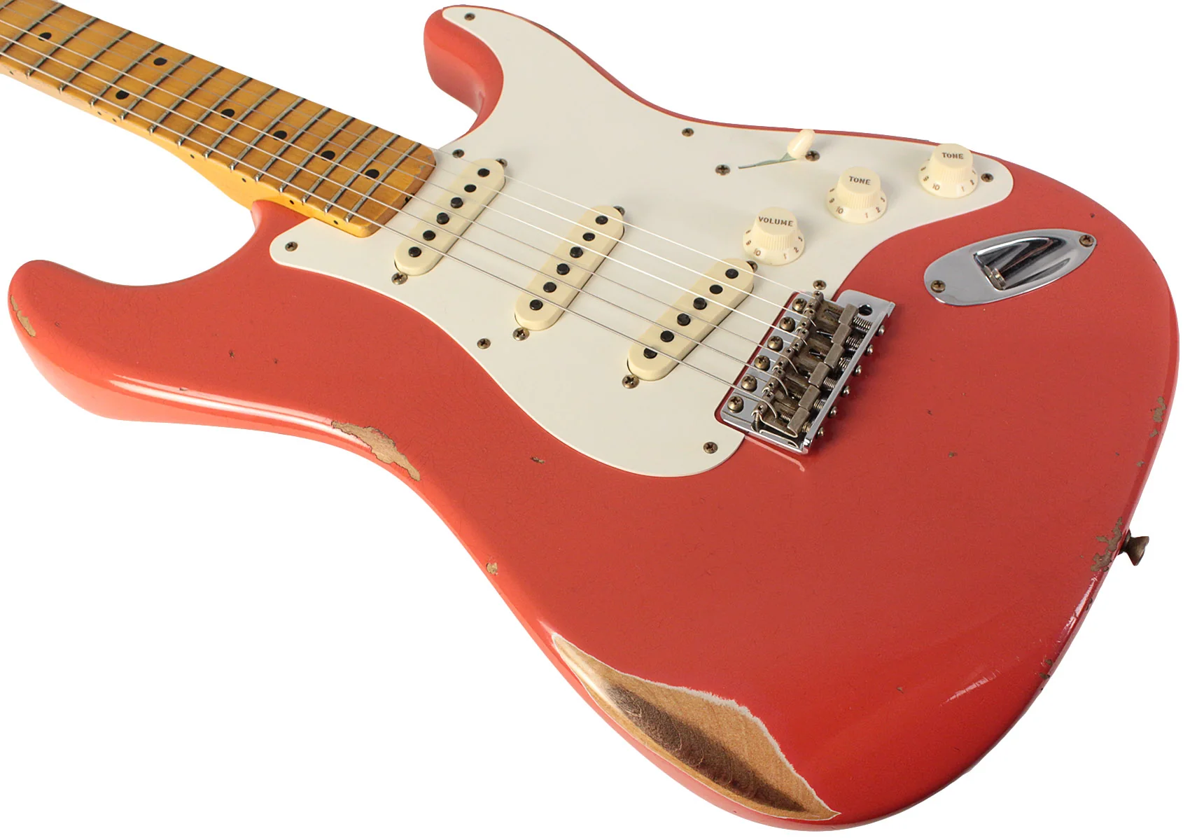 Fender Custom Shop Limited 1957 Stratocaster, Relic, Tahitian Coral - Image 4