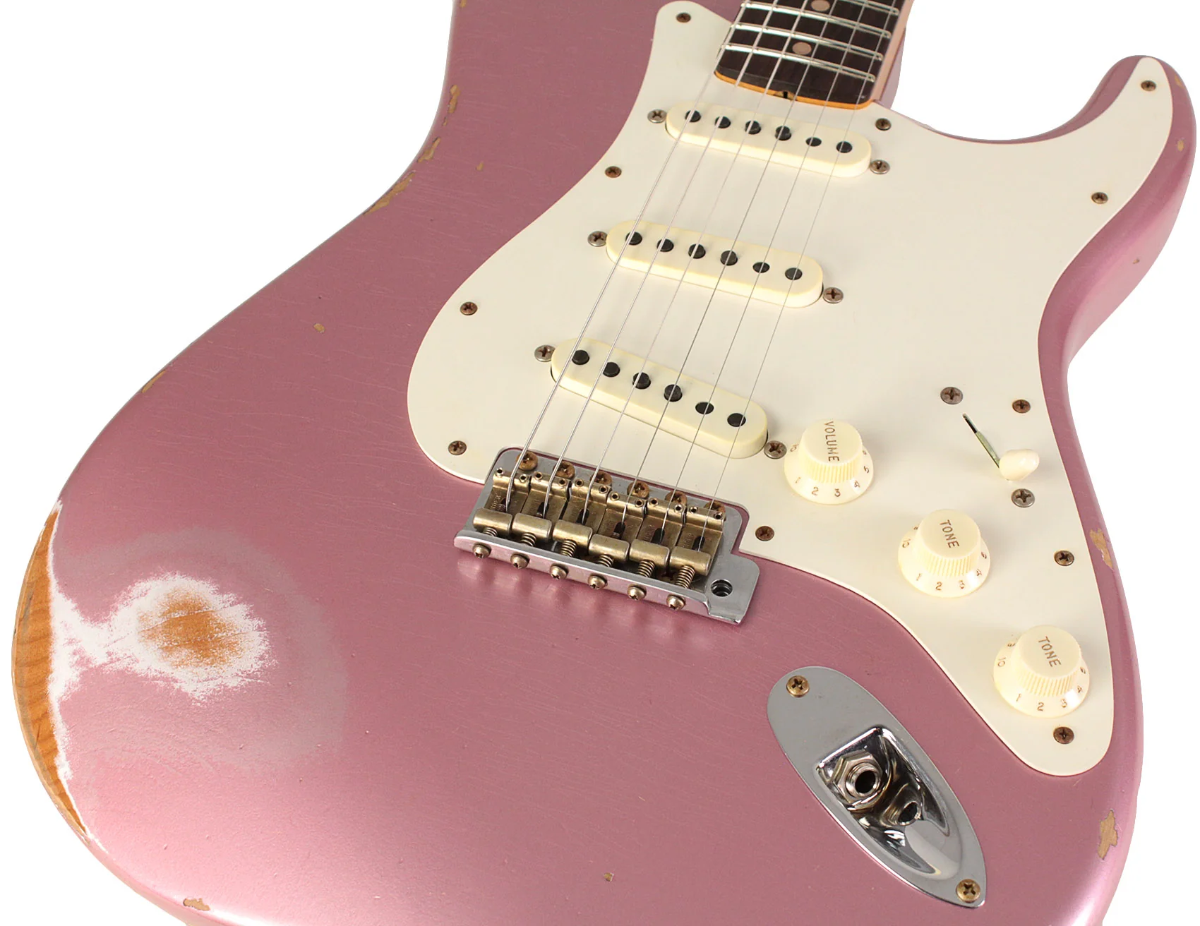 Fender Custom Shop Limited 1959 Stratocaster, Relic, Aged Burgundy Mist Metallic - Image 3