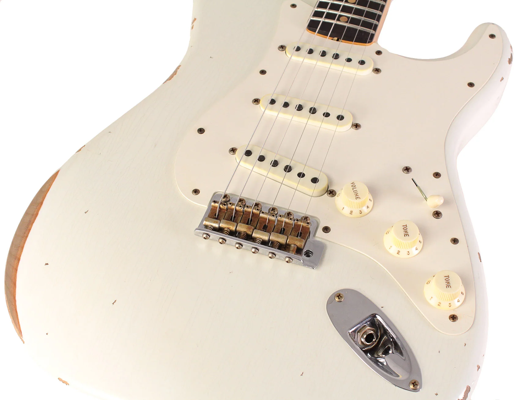 Fender Custom Shop Limited 1959 Stratocaster, Relic, Aged Olympic White - Image 3