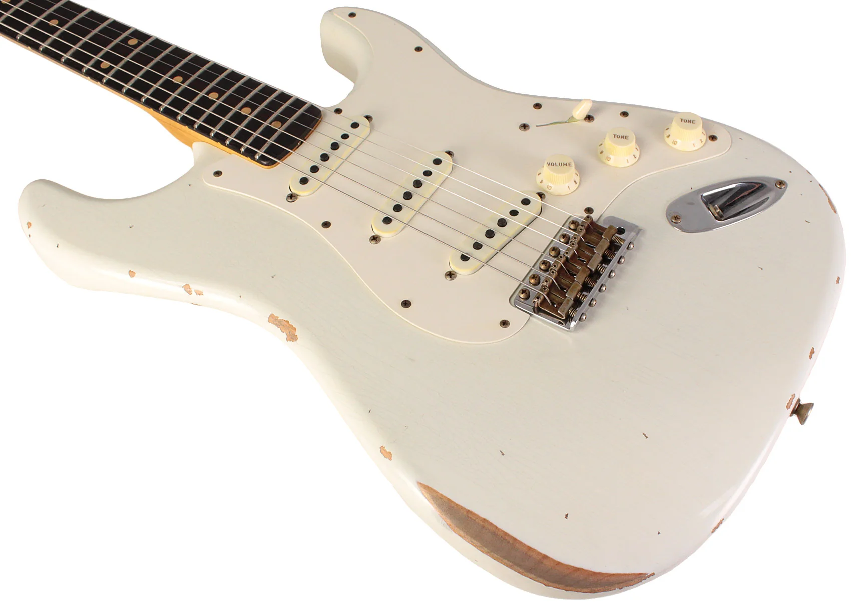 Fender Custom Shop Limited 1959 Stratocaster, Relic, Aged Olympic White - Image 4