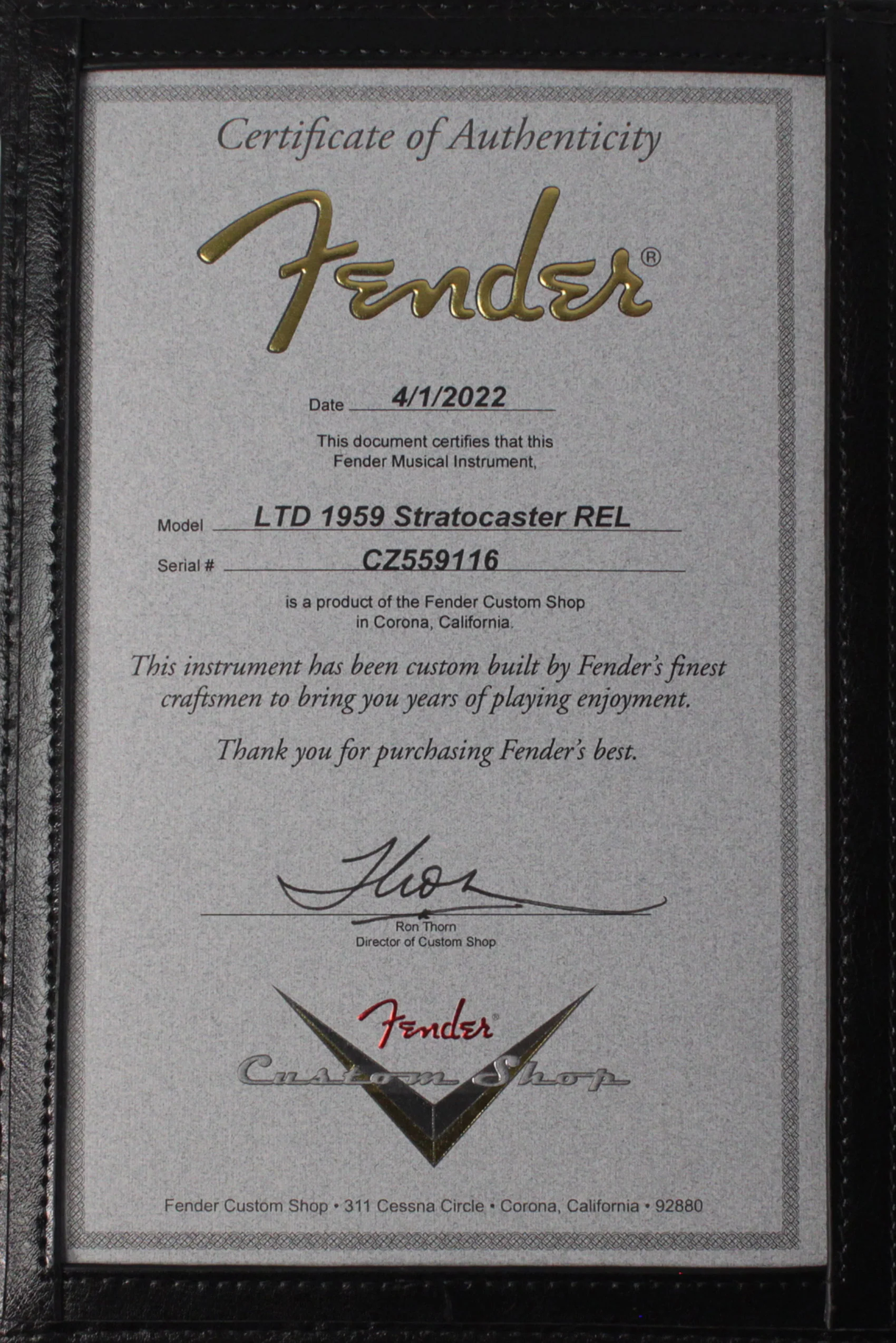 Fender Custom Shop Limited 1959 Stratocaster, Relic, Aged Olympic White - Image 9