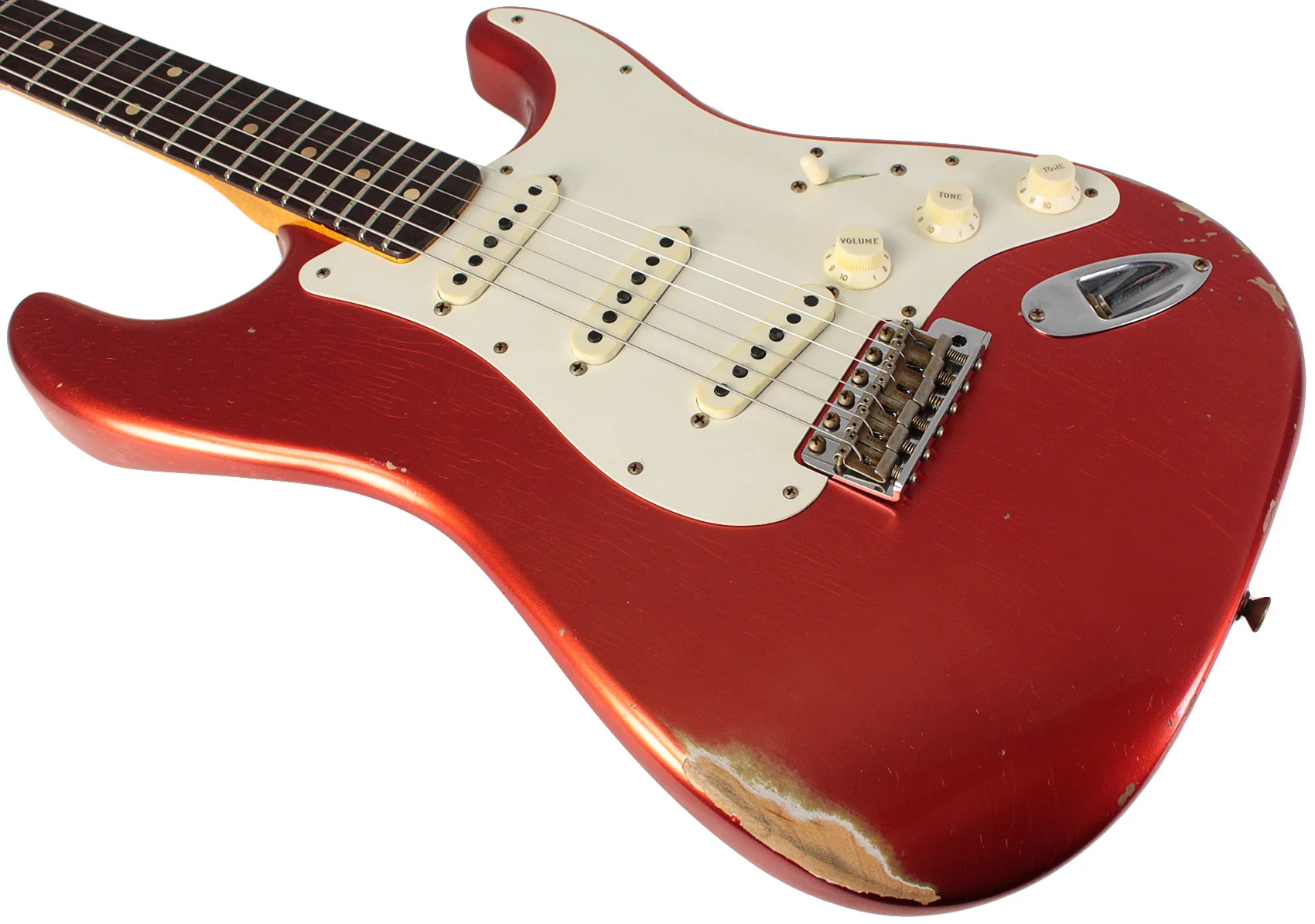 Fender Custom Shop Limited 1959 Stratocaster, Relic, Faded Aged Candy Apple Red - Image 4