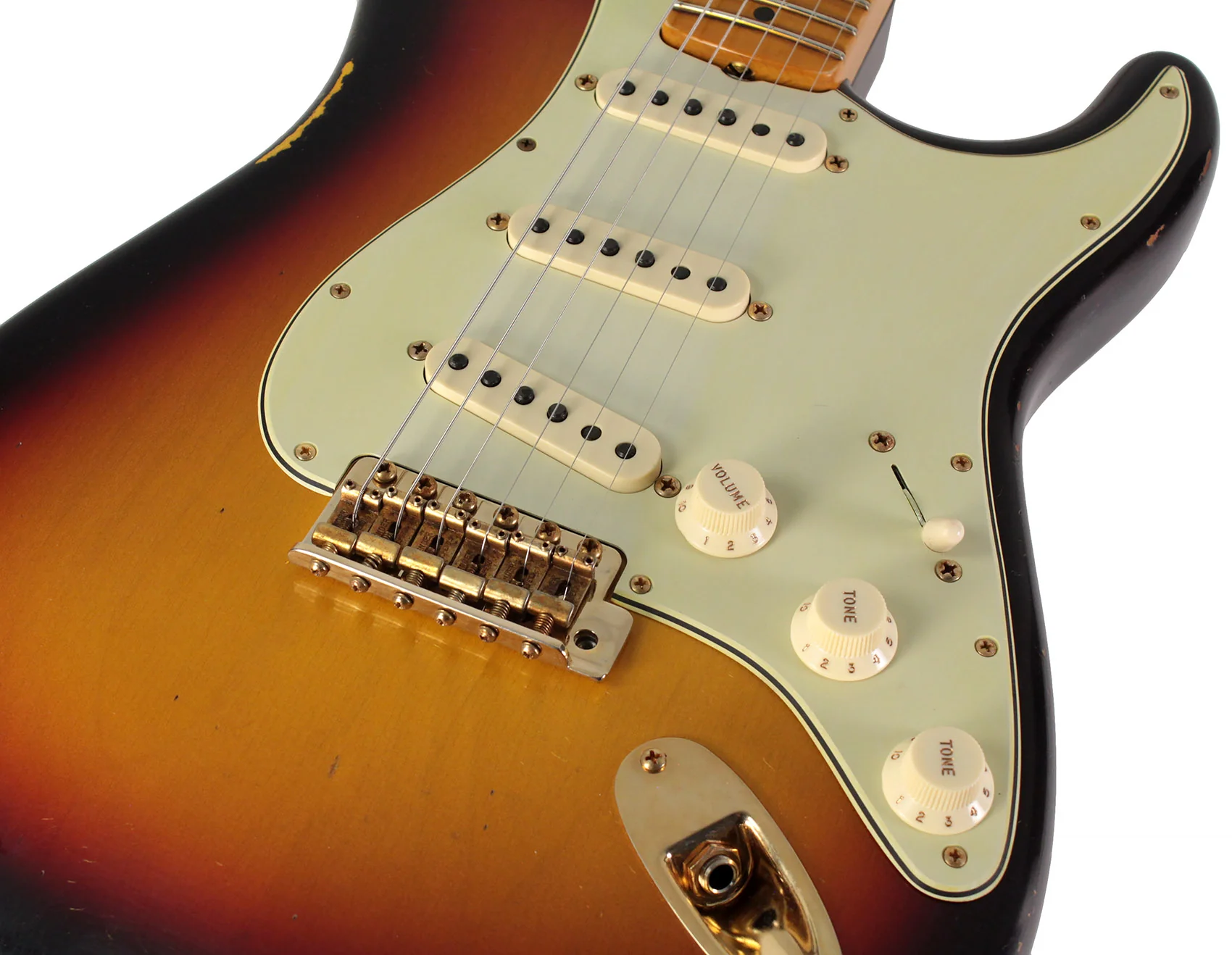 Fender Custom Shop Limited 1962 Bone Tone Stratocaster, Relic, 3-Color Sunburst - Image 3
