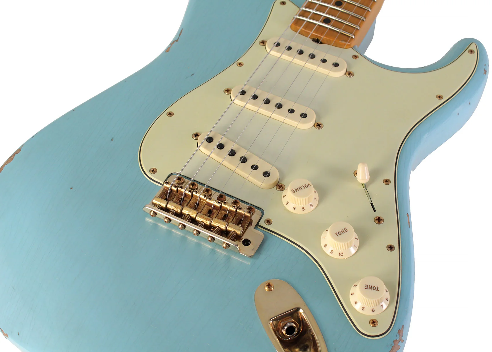 Fender Custom Shop Limited 1962 Bone Tone Stratocaster, Relic, Faded Aged Daphne Blue - Image 3