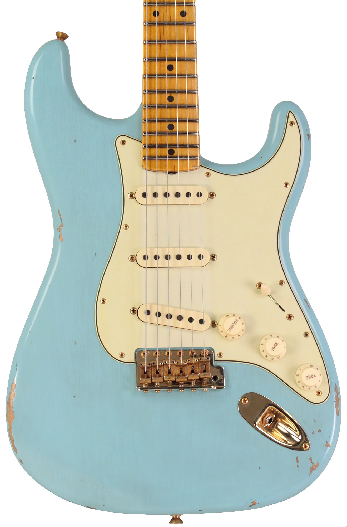Fender Custom Shop Limited 1962 Bone Tone Stratocaster, Relic, Faded Aged Daphne Blue - Image 6