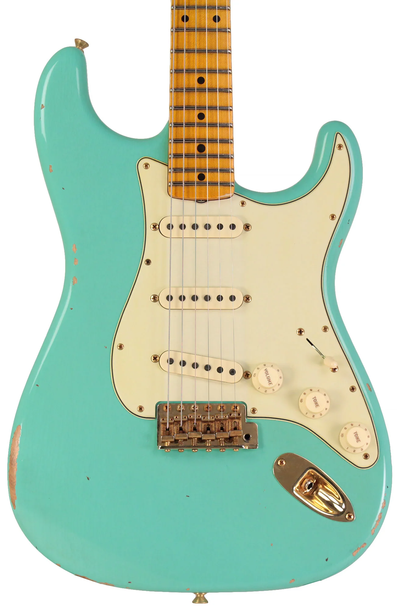 Fender Custom Shop Limited 1962 Bone Tone Stratocaster, Relic, Faded Aged Sea Foam Green - Image 6