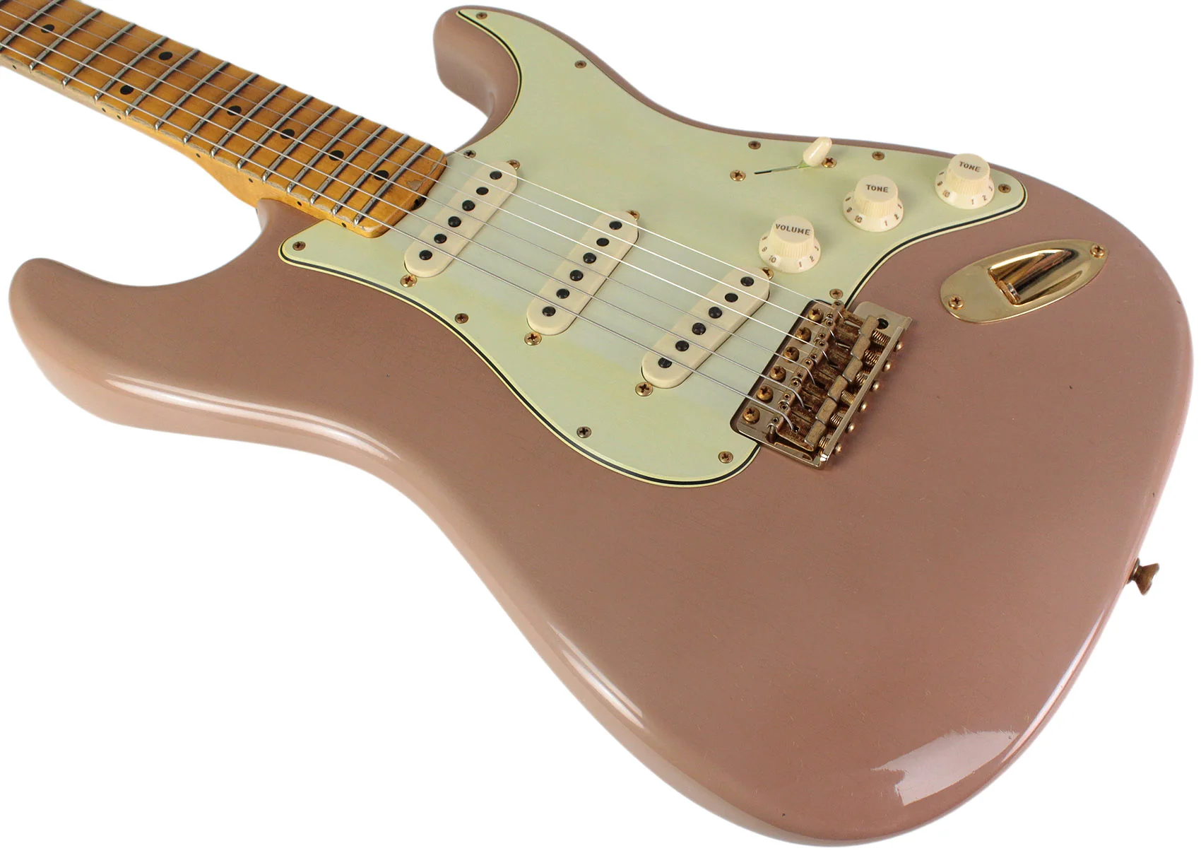 Fender Custom Shop Limited 1962 Bone Tone Stratocaster Journeyman Relic, Dirty Shell Pink - Image 4