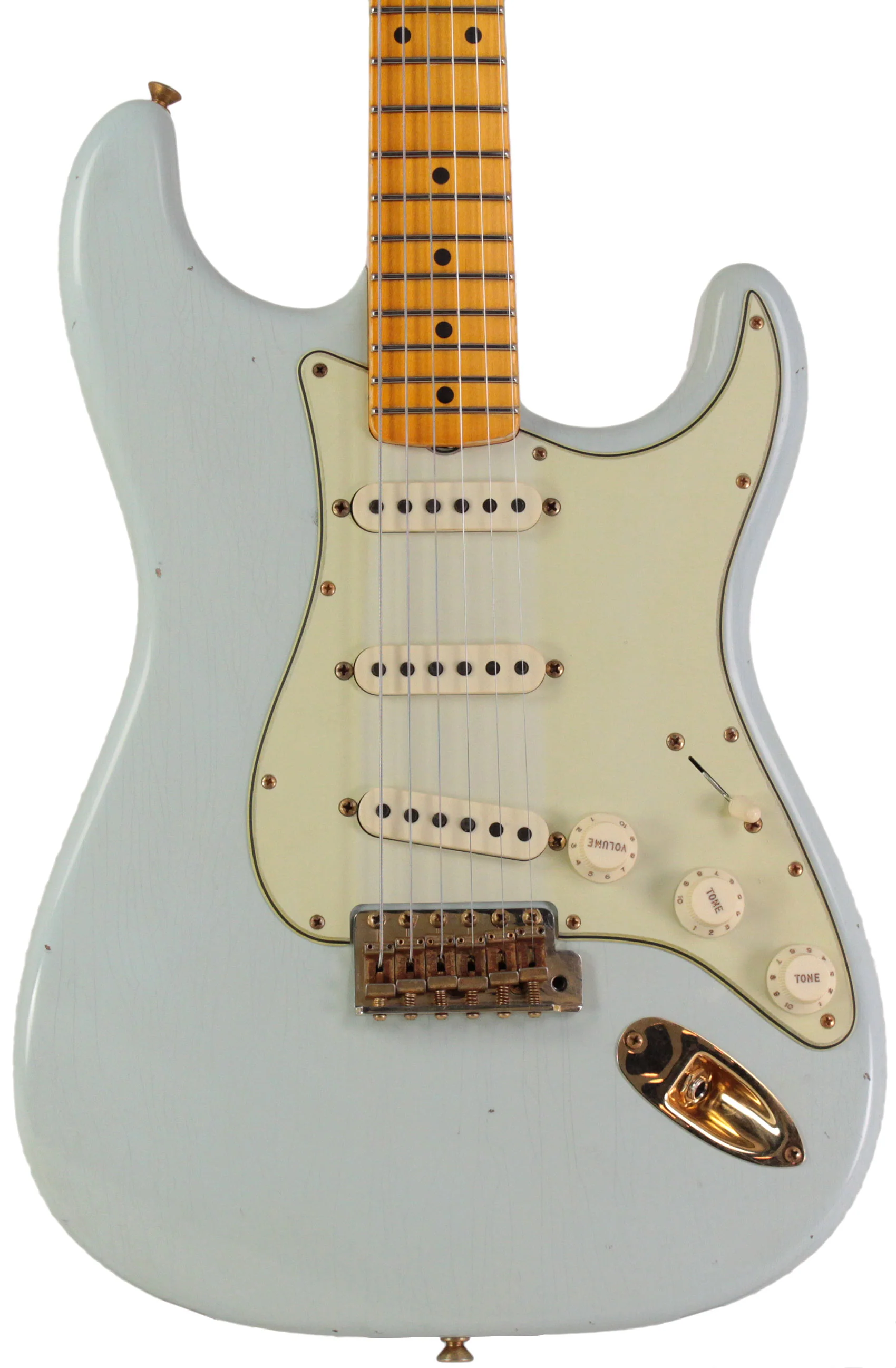 Fender Custom Shop Limited 1962 Bone Tone Stratocaster Journeyman Relic, Super Faded Aged Sonic Blue - Image 2