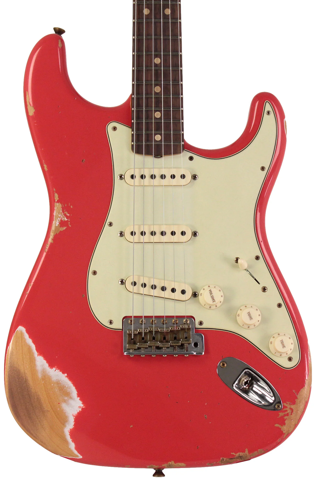 Fender Custom Shop Limited 1963 Stratocaster, Heavy Relic, Aged Fiesta Red - Image 6