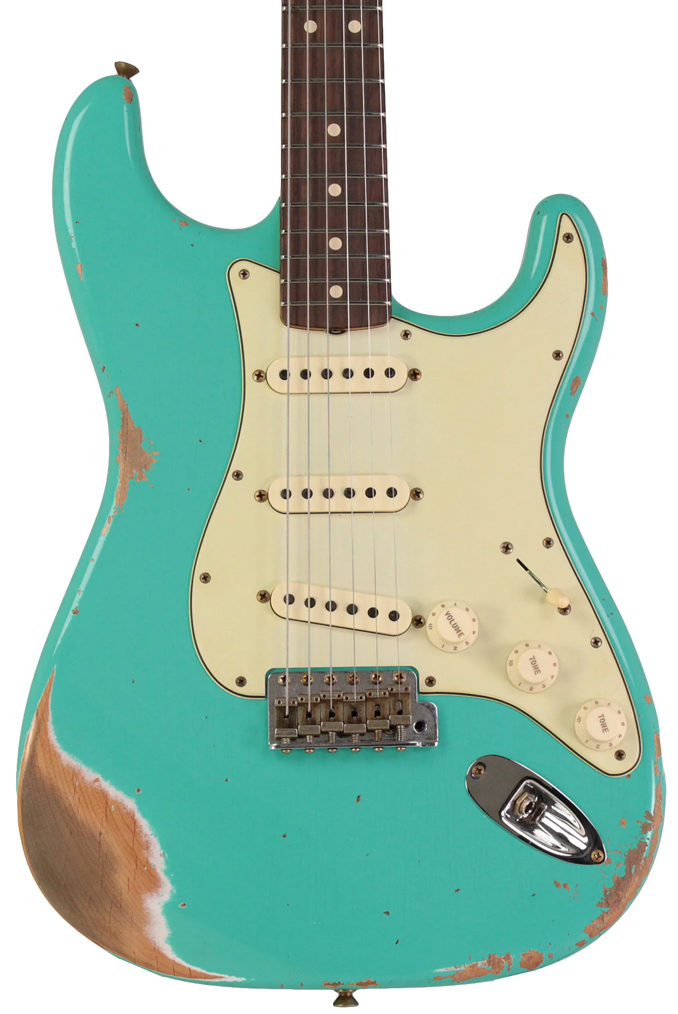 Fender Custom Shop Limited 1963 Stratocaster, Heavy Relic, Aged Sea Foam Green - Image 5
