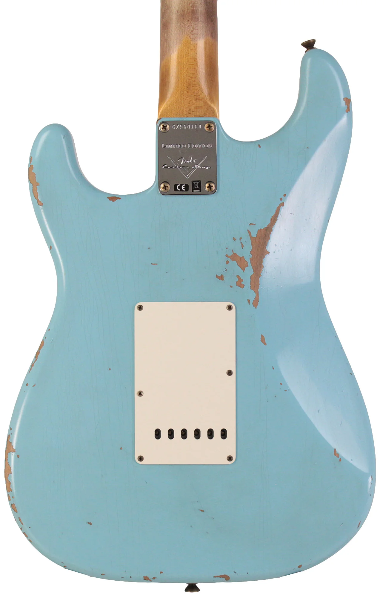 Fender Custom Shop Limited 1963 Stratocaster, Heavy Relic, Faded Aged Daphne Blue - Image 5
