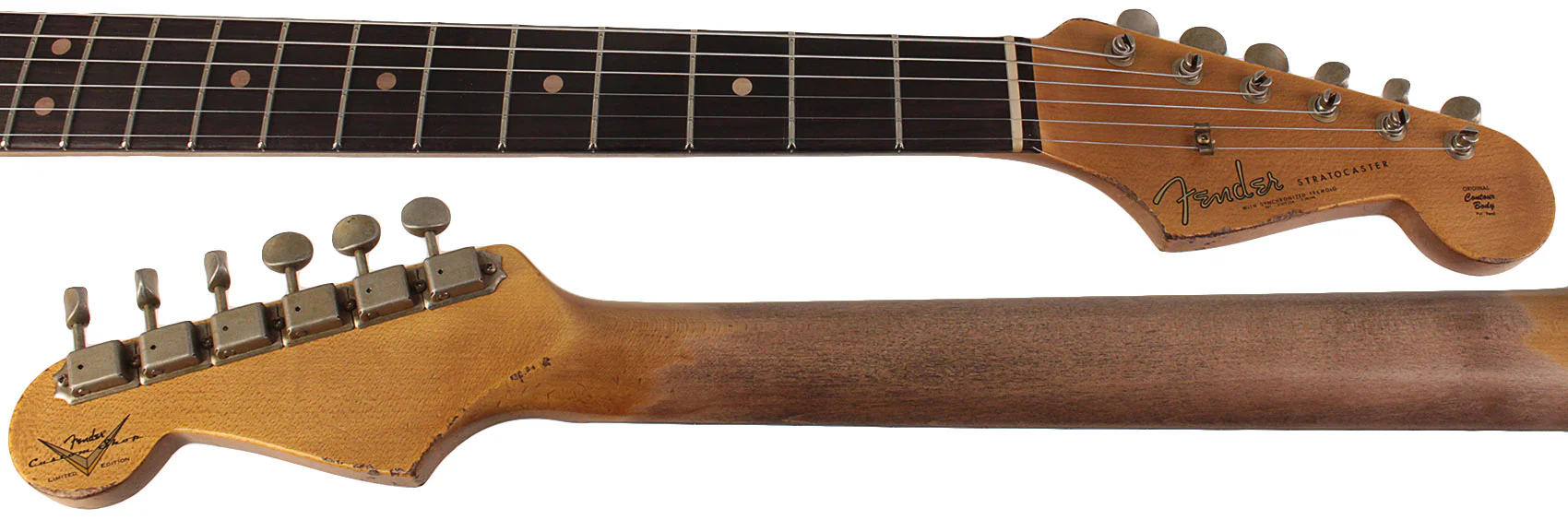 Fender Custom Shop Limited 1963 Stratocaster, Heavy Relic, Faded Aged Daphne Blue - Image 8