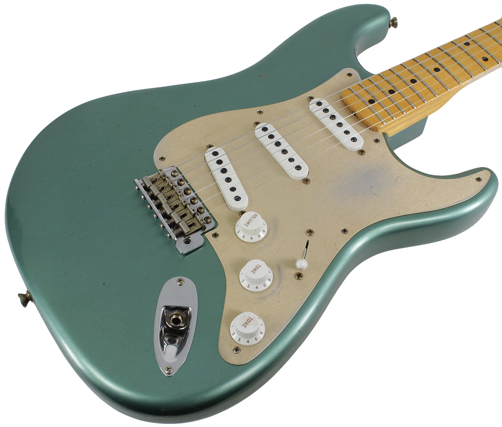 Fender Custom Shop Limited '55 Dual-Mag Strat Journeyman, Aged Sherwood Green Metallic - Image 2