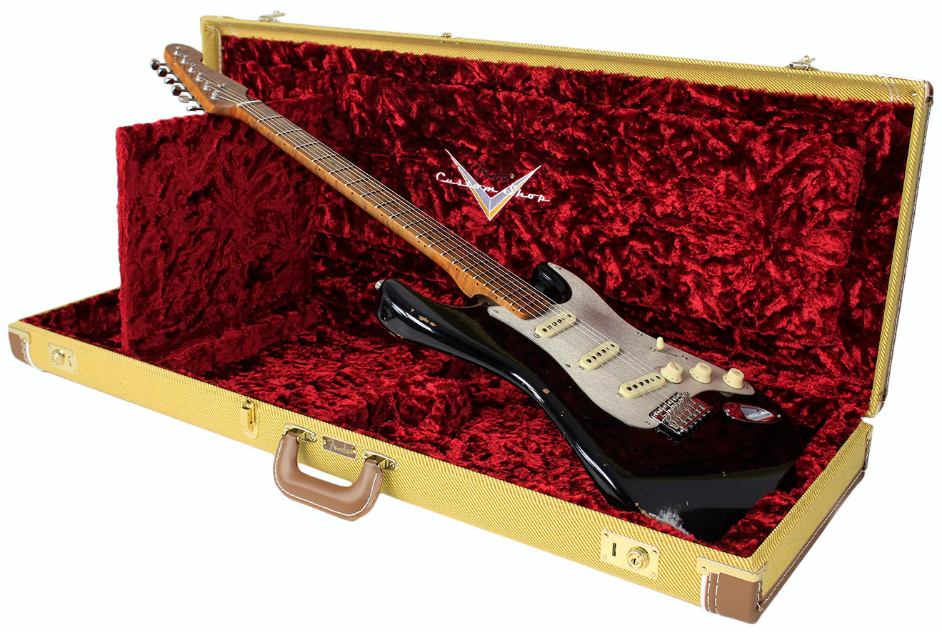 Fender Custom Shop LTD '56 Fat Roasted Strat, Journeyman Relic, Aged Black - Image 8