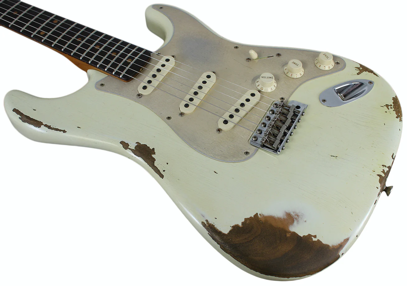 Fender Custom Shop LTD '59 Stratocaster, Heavy Relic, Aged Olympic White - Image 4