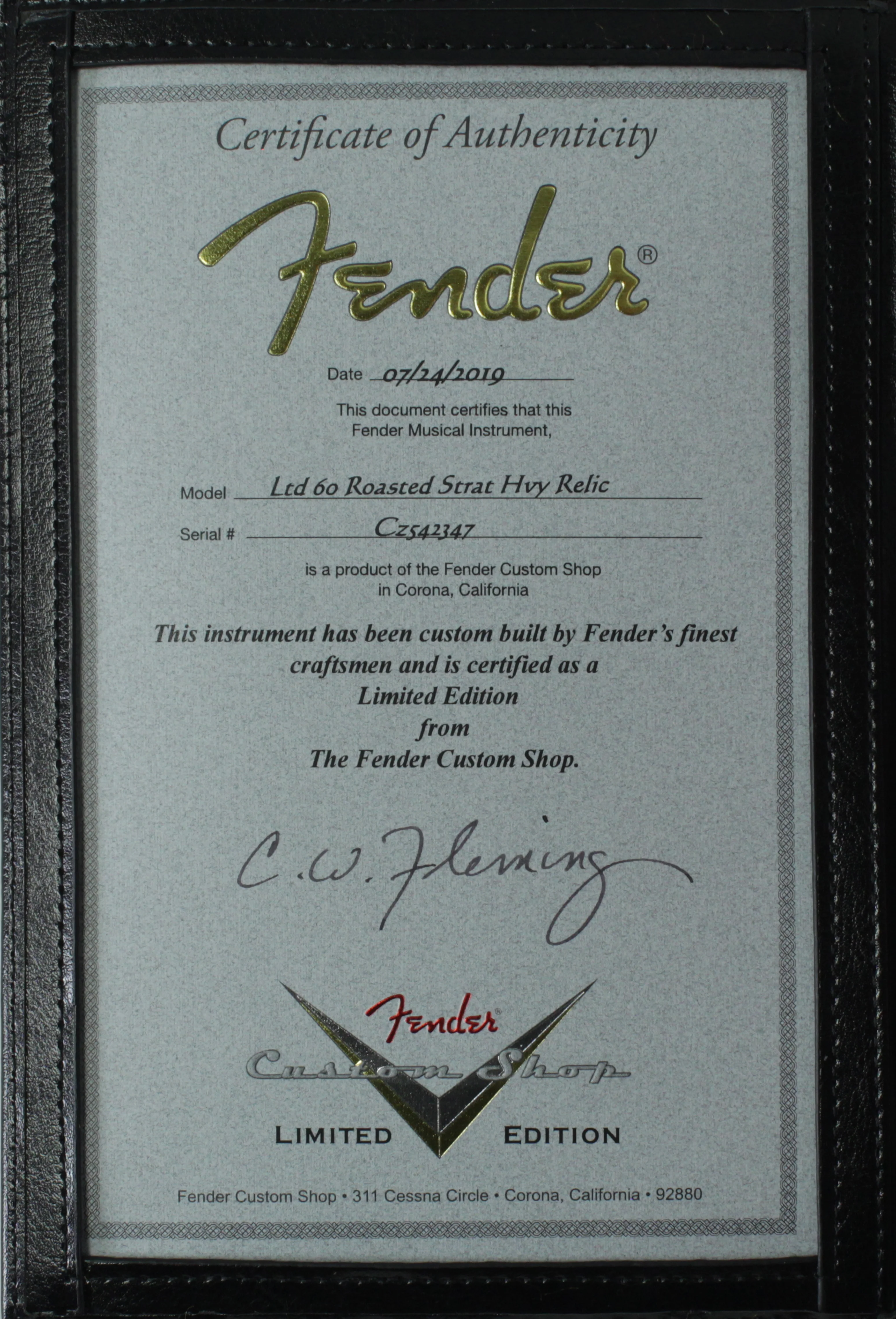 Fender Custom Shop LTD '60 Roasted Strat, Heavy Relic, Aged Black - Image 8