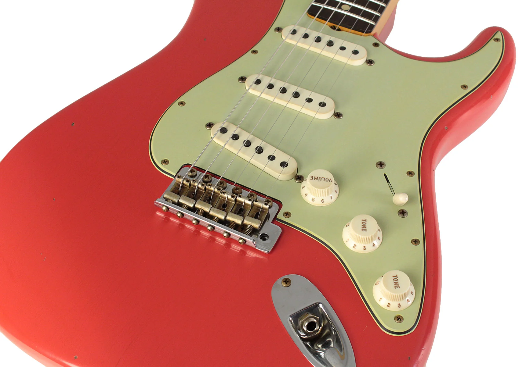 Fender Custom Shop Limited 62/63 Strat Journeyman Relic Guitar, Aged Fiesta Red - Image 3