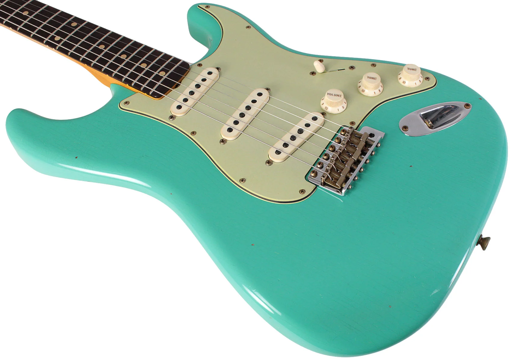 Fender Custom Shop Limited 62/63 Strat Journeyman Relic Guitar, Aged Seafoam Green - Image 4