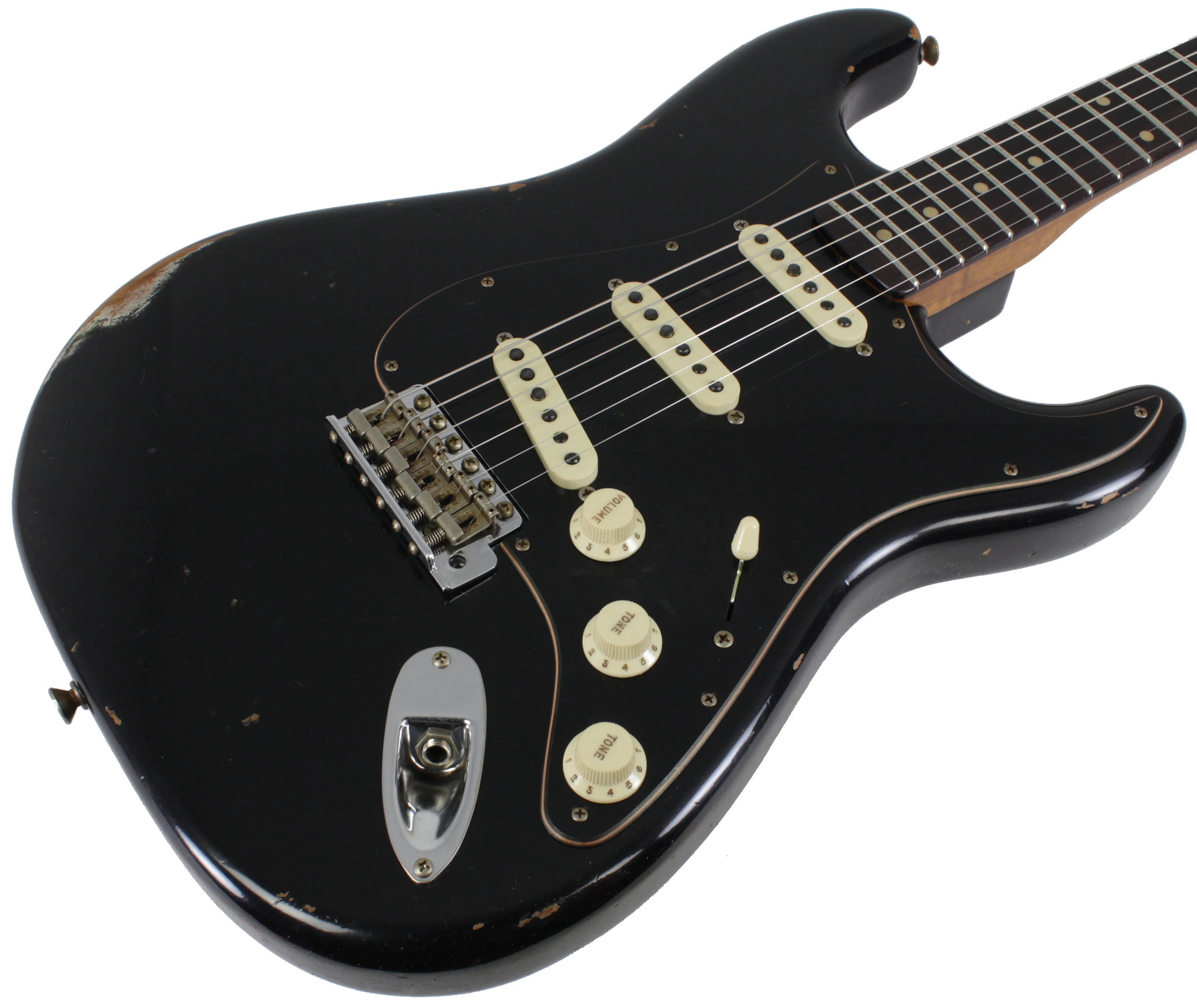 Fender Custom Shop LTD Black Roasted Dual-Mag Strat Relic, Black - Image 2