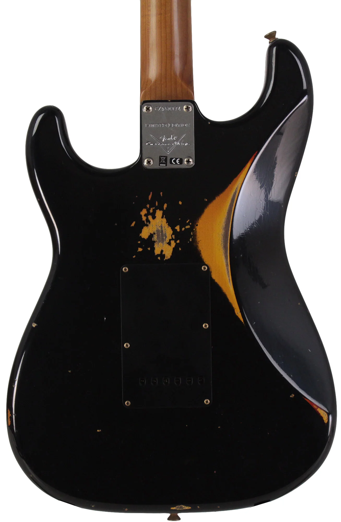 Fender Custom Shop Limited Dual-Mag II Strat Relic Guitar, Aged Black 3 Color Sunburst - Image 5