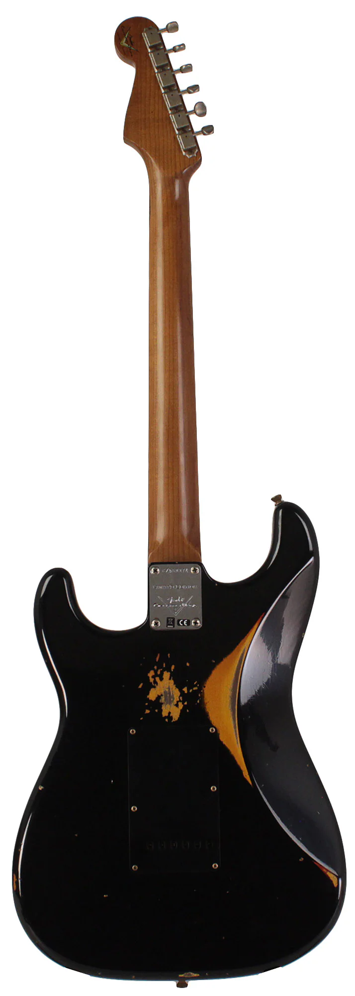 Fender Custom Shop Limited Dual-Mag II Strat Relic Guitar, Aged Black 3 Color Sunburst - Image 7