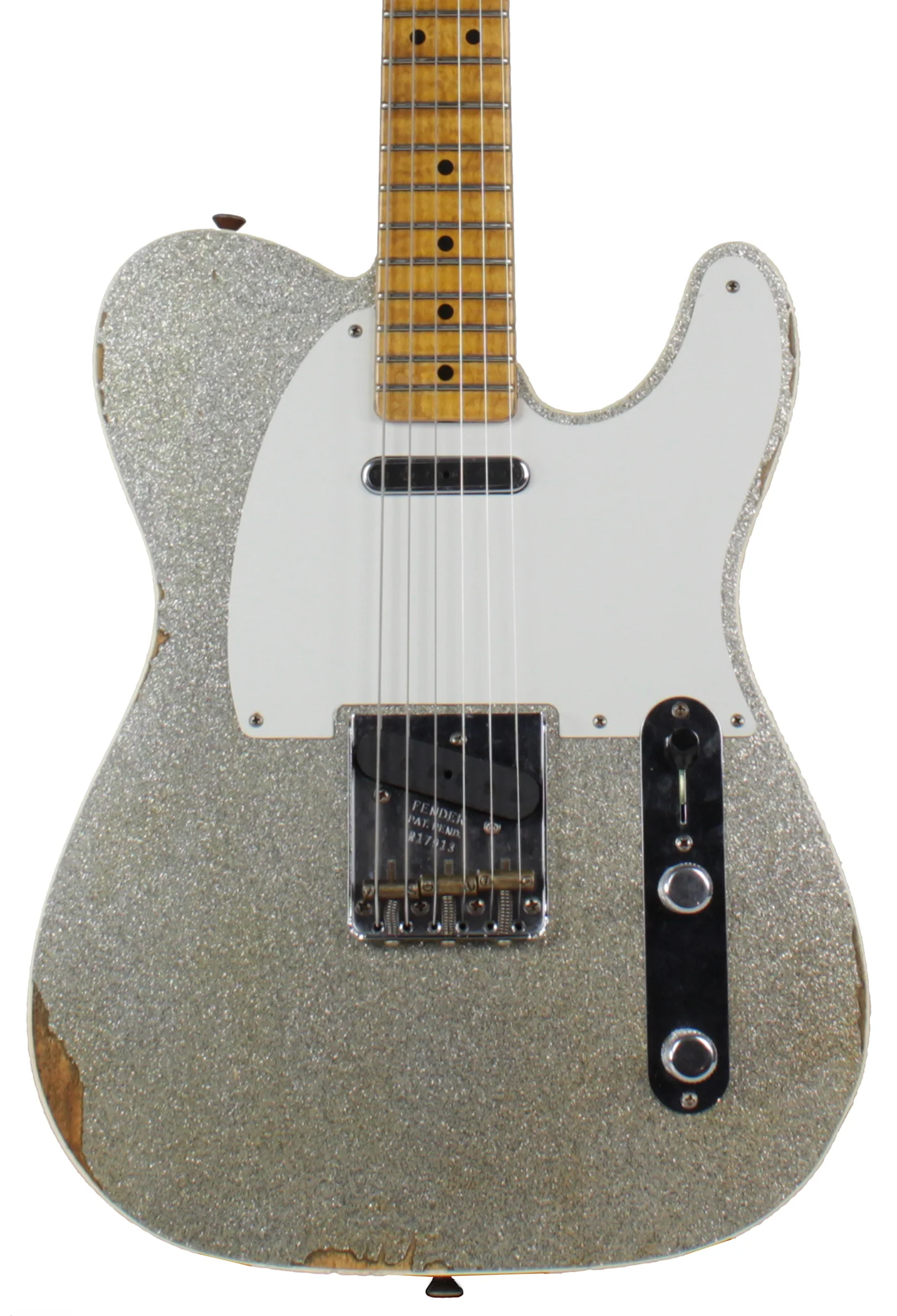 Fender Custom Shop Ltd Relic Double Esquire Special, Black w/Silver Sparkle - Image 2
