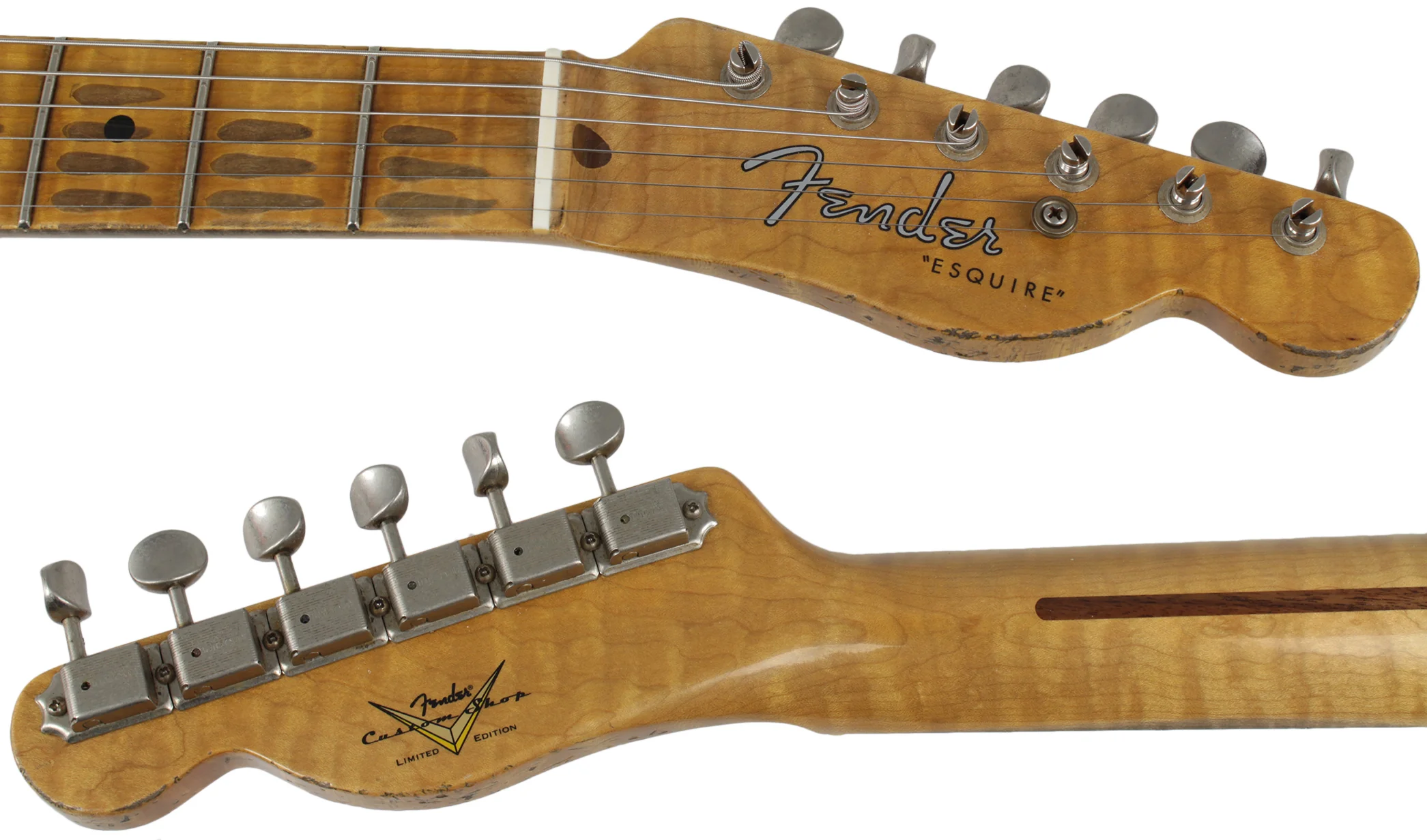 Fender Custom Shop Ltd Relic Double Esquire Special, Black w/Silver Sparkle - Image 8