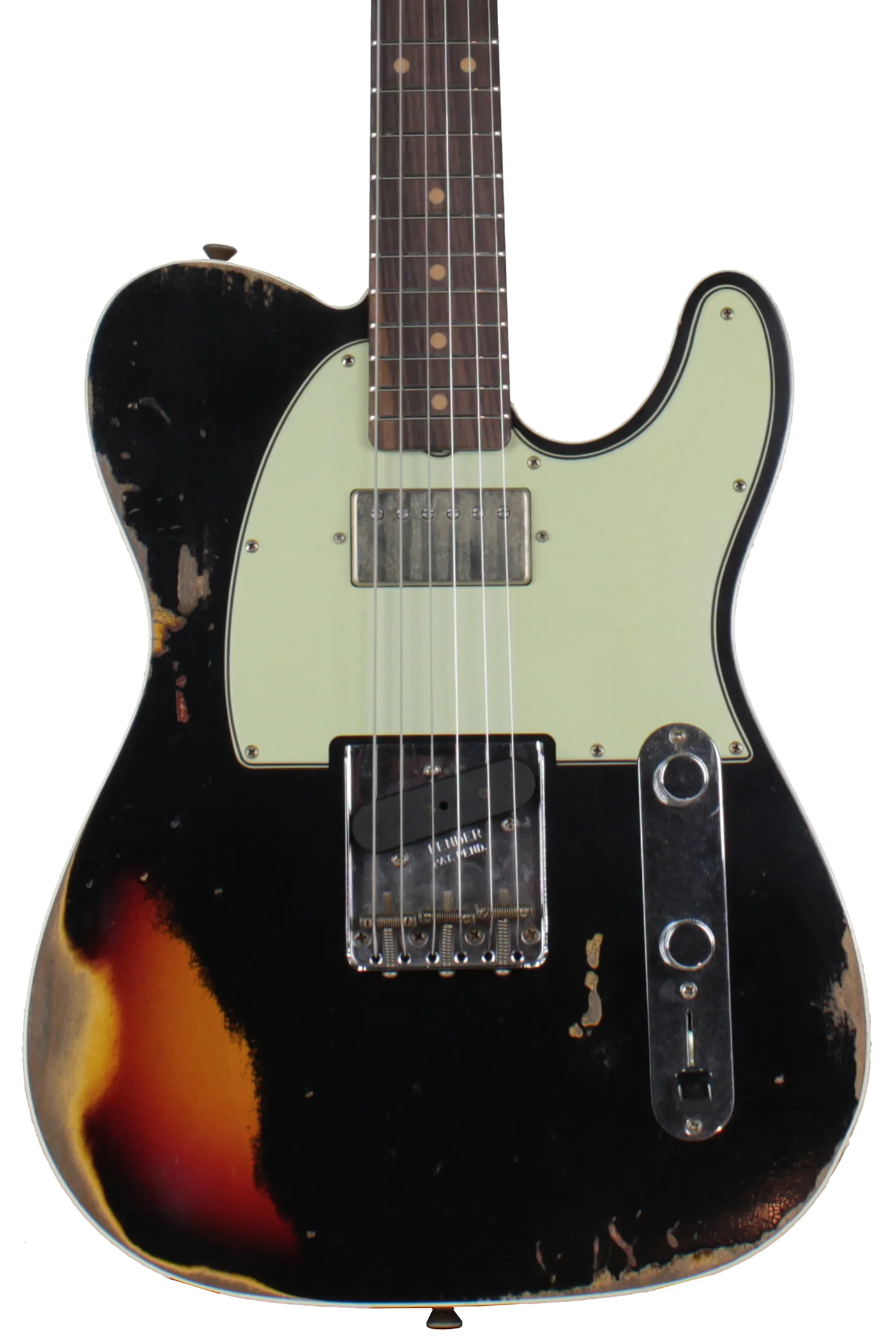 Fender Custom Shop Ltd Heavy Relic Reverse Custom HS Tele, Black o/ 3TS - Image 2