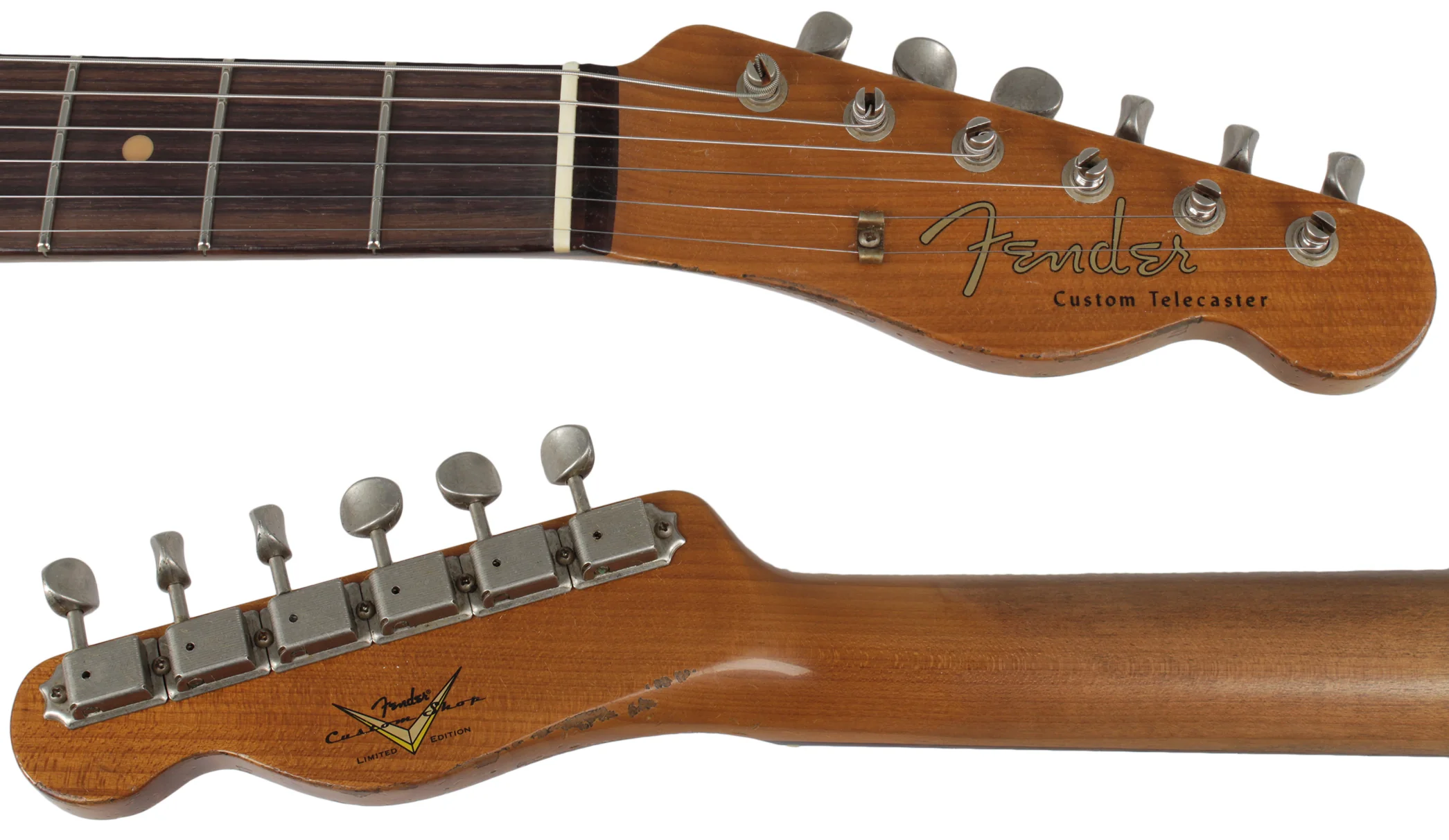 Fender Custom Shop Ltd Heavy Relic Reverse Custom HS Tele, Black o/ 3TS - Image 8
