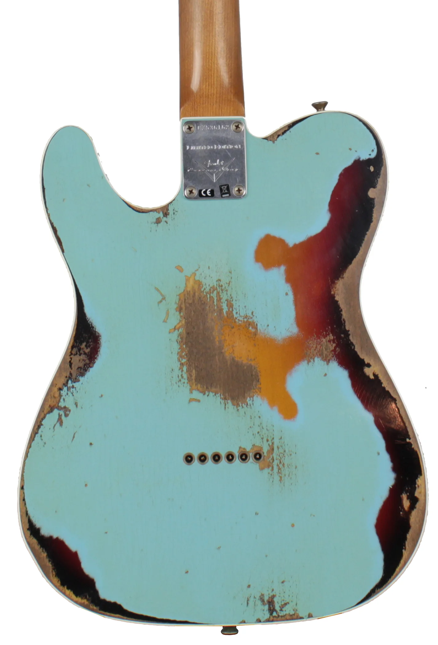 Fender Custom Shop Ltd Heavy Relic Reverse Custom HS Tele, Daphne Blue o/ 3TS - Image 3