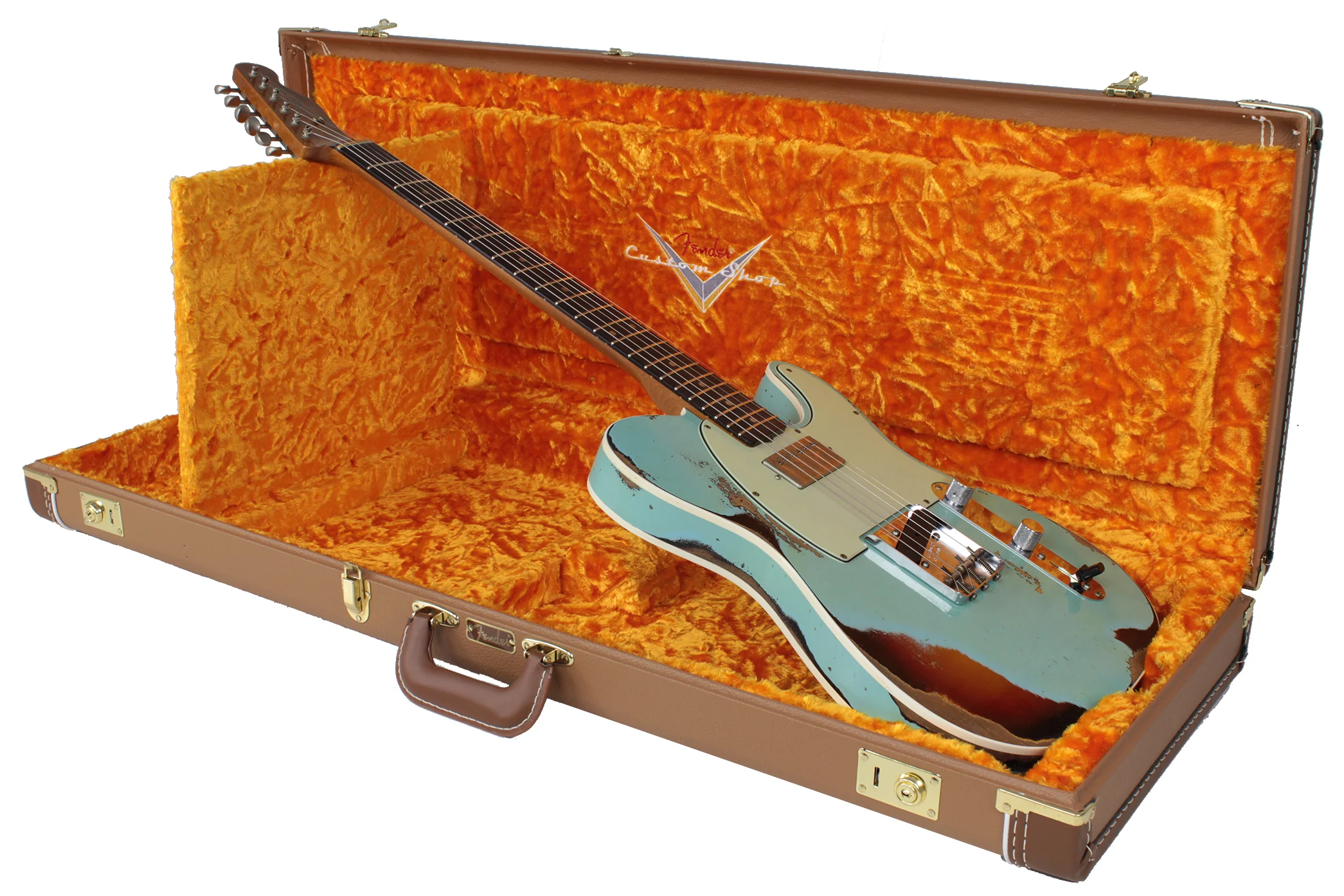 Fender Custom Shop Ltd Heavy Relic Reverse Custom HS Tele, Daphne Blue o/ 3TS - Image 9