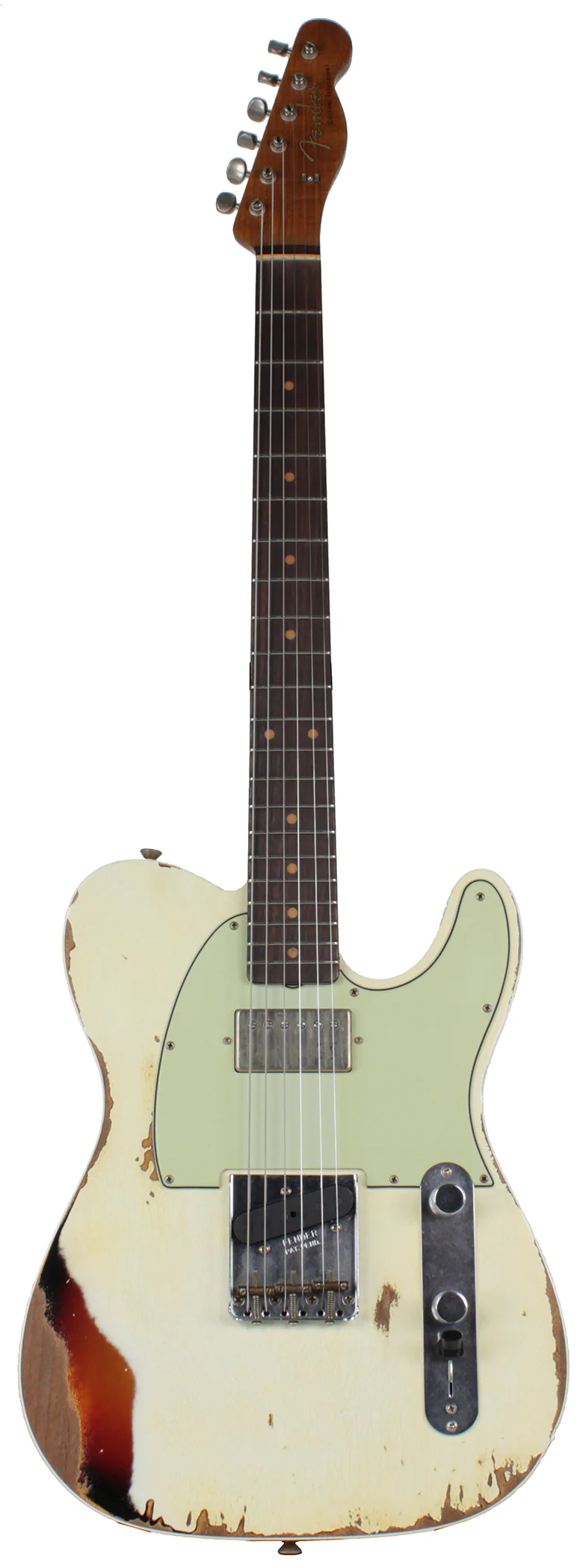 Fender Custom Shop Ltd Heavy Relic Reverse Custom HS Tele, Olympic White o/ 3TS