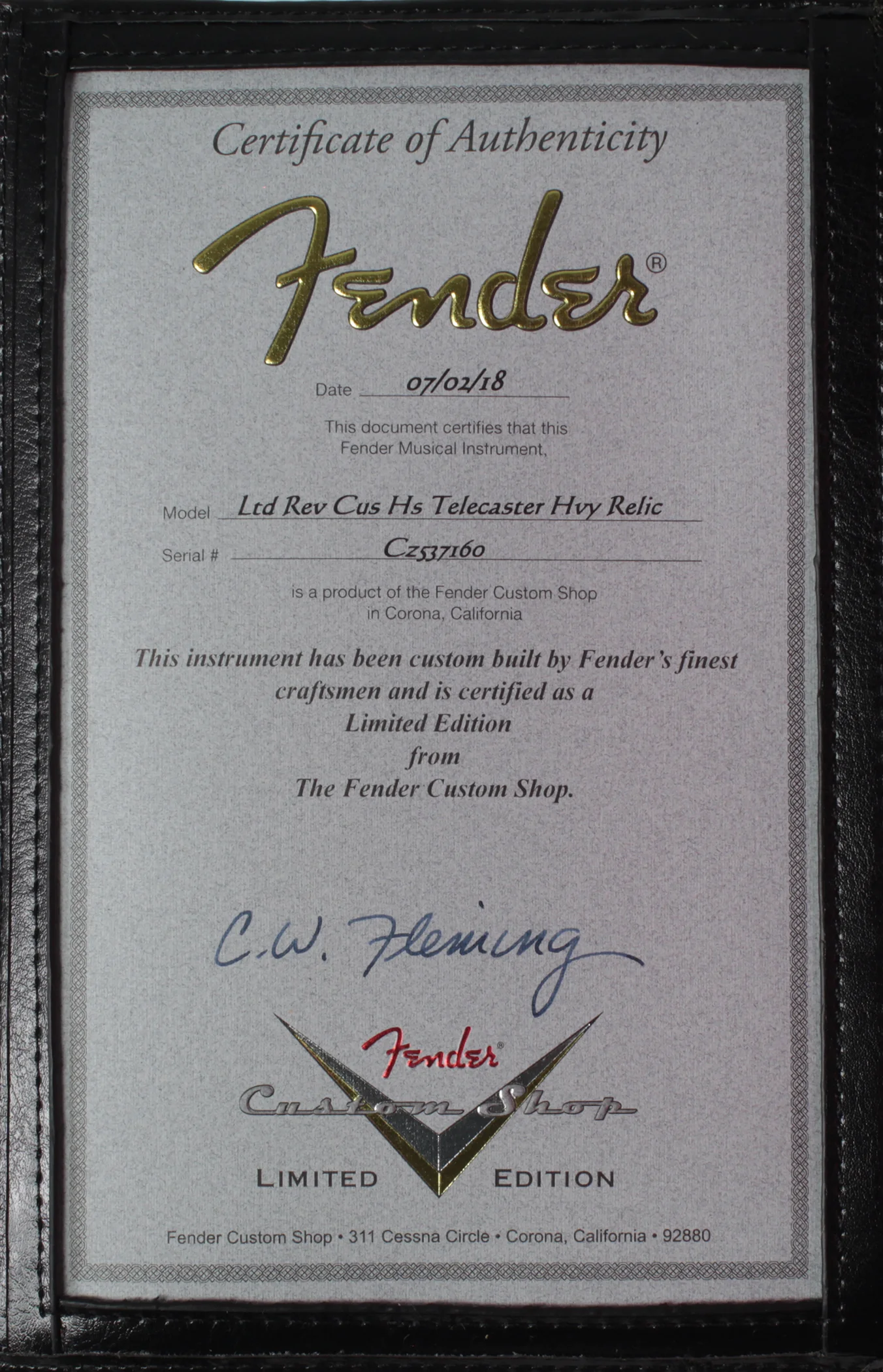 Fender Custom Shop Ltd Heavy Relic Reverse Custom HS Tele, Olympic White o/ 3TS - Image 10