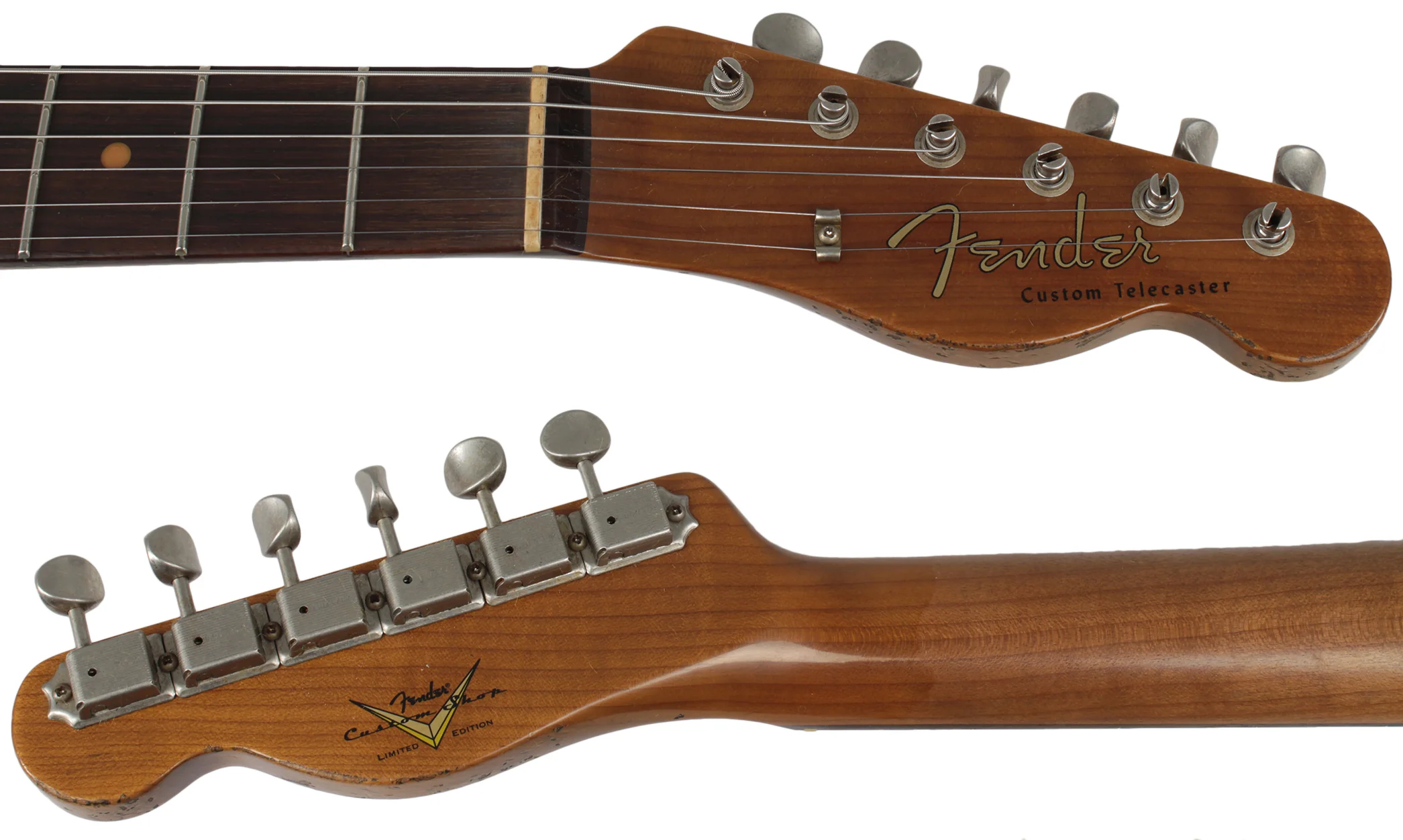 Fender Custom Shop Ltd Heavy Relic Reverse Custom HS Tele, Olympic White o/ 3TS - Image 8