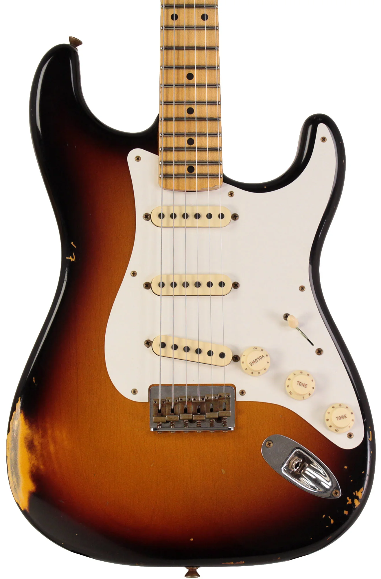 Fender Custom Shop Limited Troposphere Strat Ht Heavy Relic Guitar, Super Faded Aged 2 Color Sunburst - Image 6