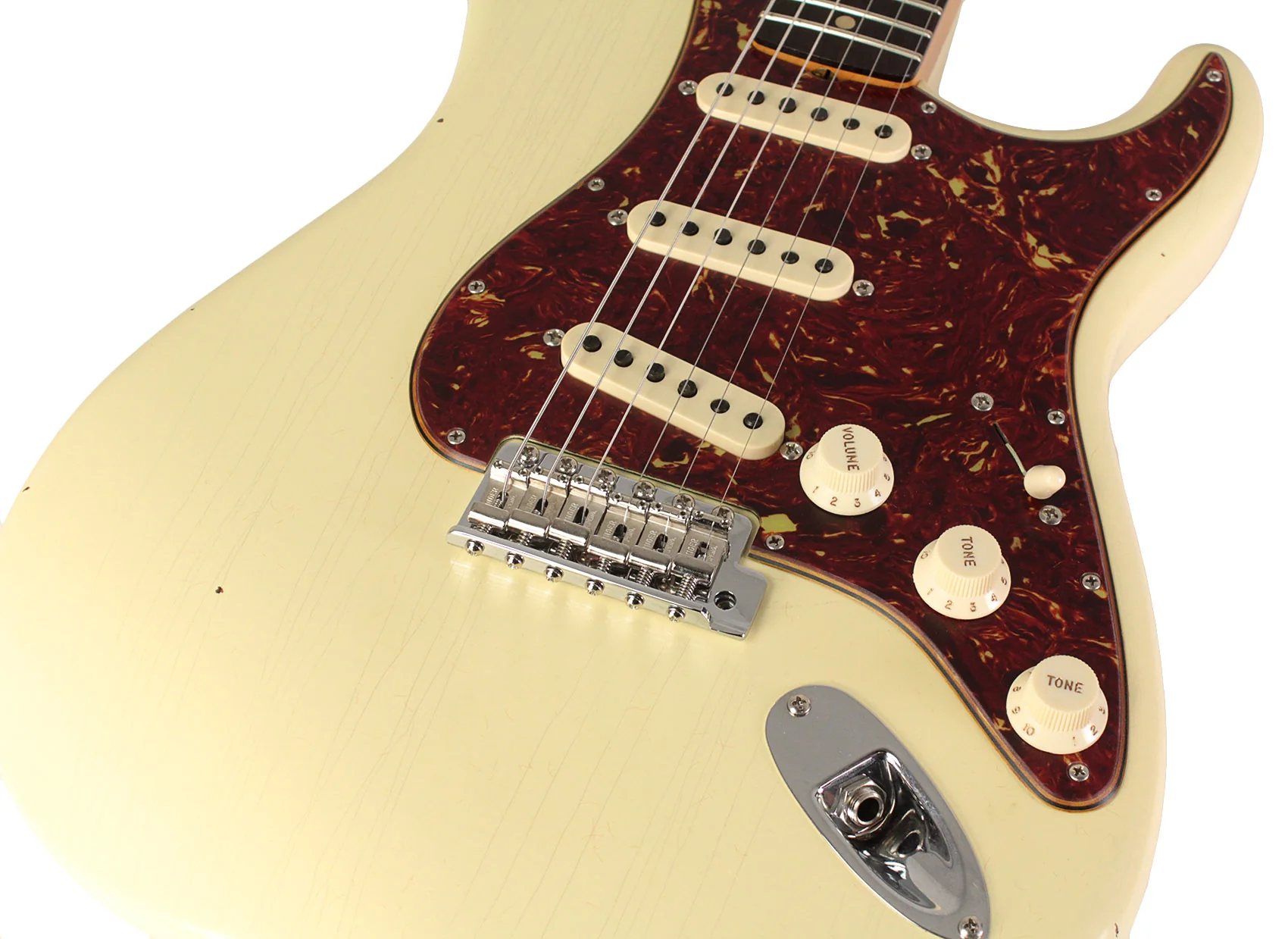 Fender Custom Shop Postmodern Strat Journeyman Relic W/ Cc Hardware, Aged Vintage White - Image 3