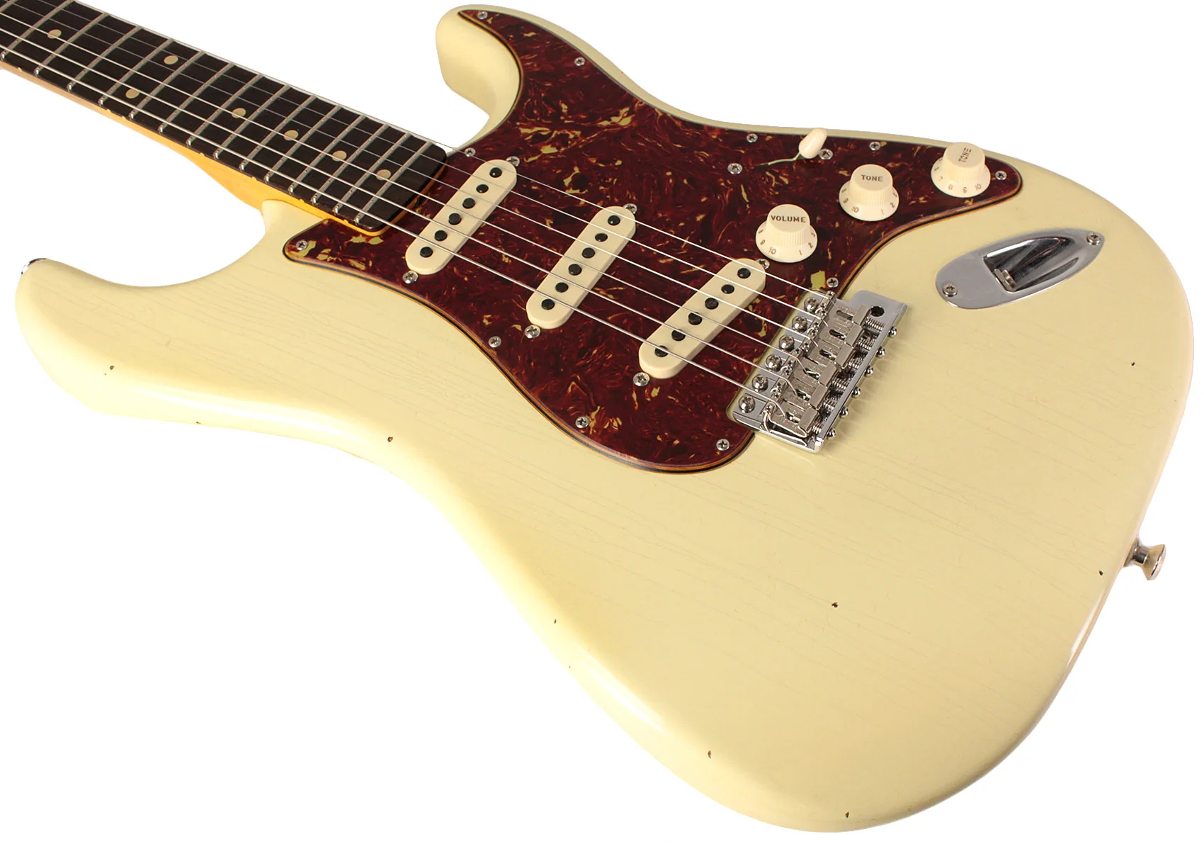 Fender Custom Shop Postmodern Strat Journeyman Relic W/ Cc Hardware, Aged Vintage White - Image 4