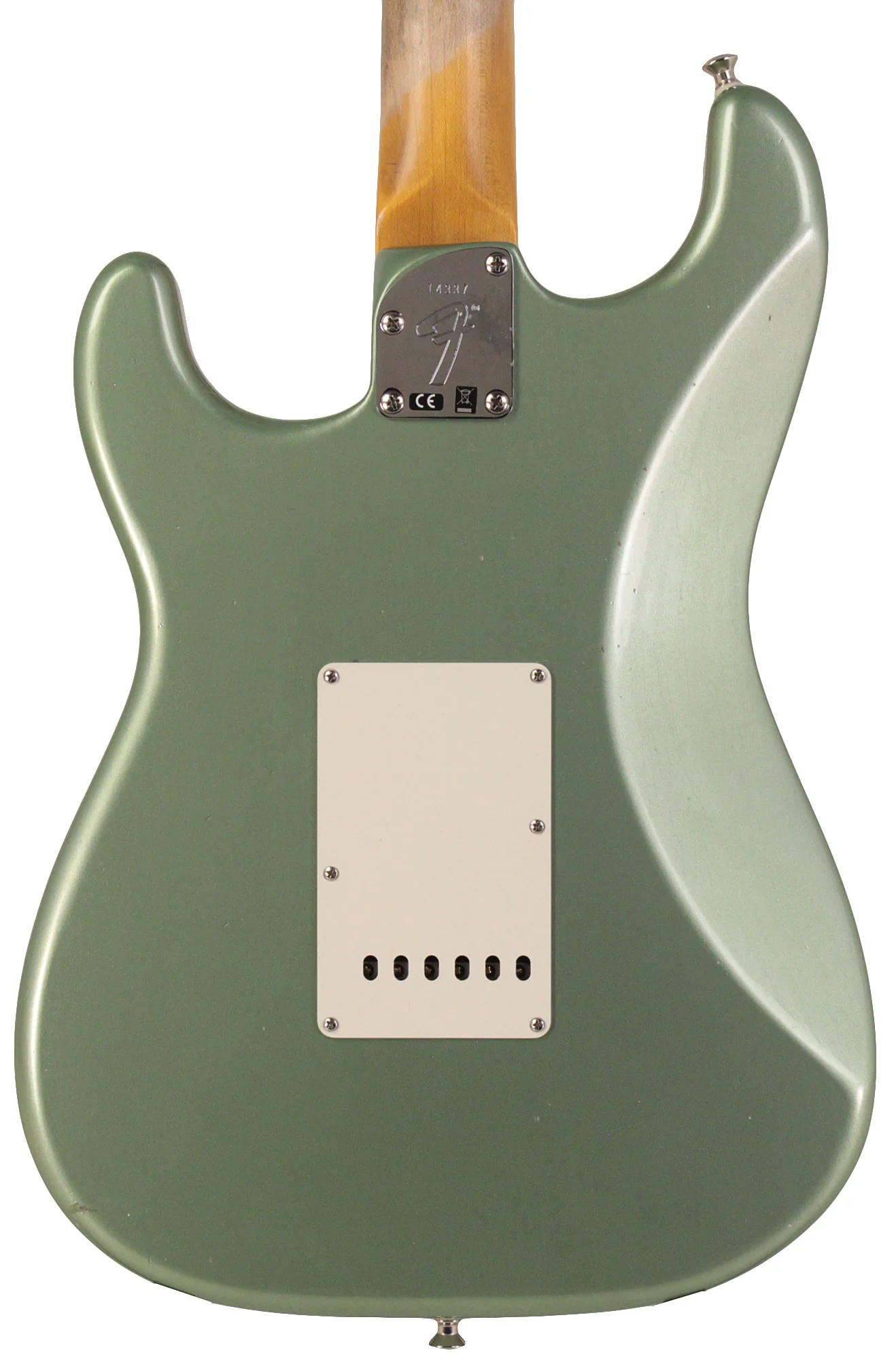 Fender Custom Shop Postmodern Strat Journeyman Relic W/ Cc Hardware, Faded Aged Sage Green Metallic - Image 6